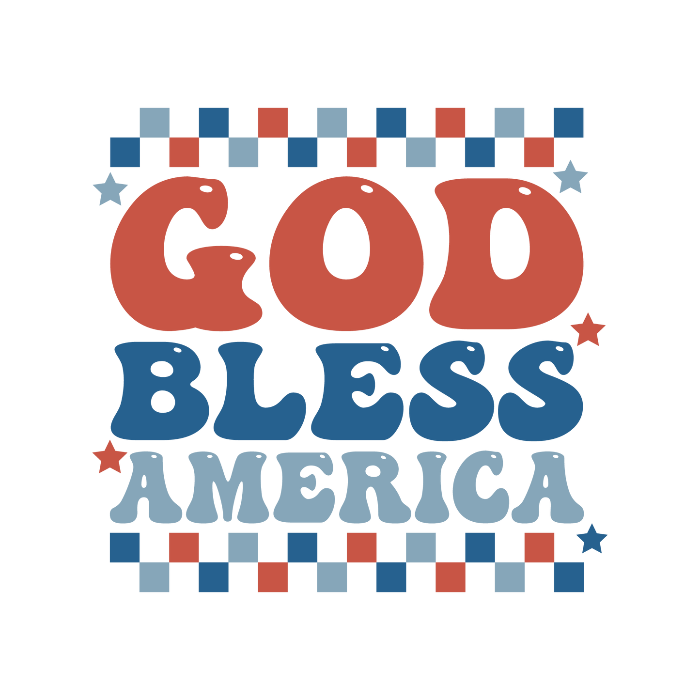 God Bless America Retro Logo
