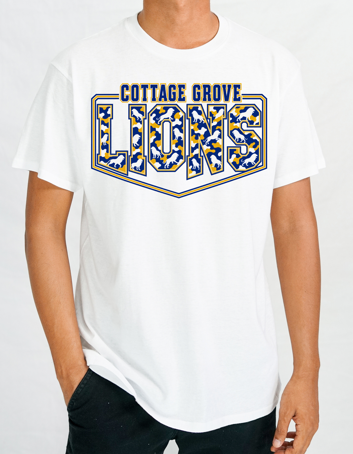Cottage Grove Hidden Lions Camo Logo