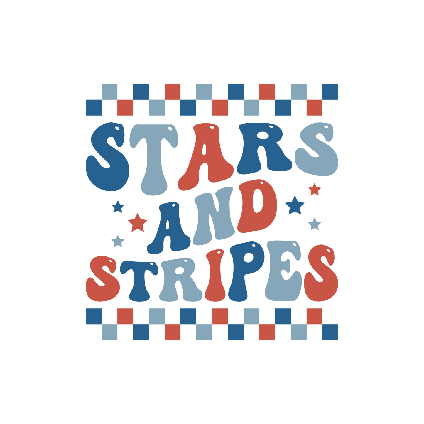 Stars And Stripes Retro Logo