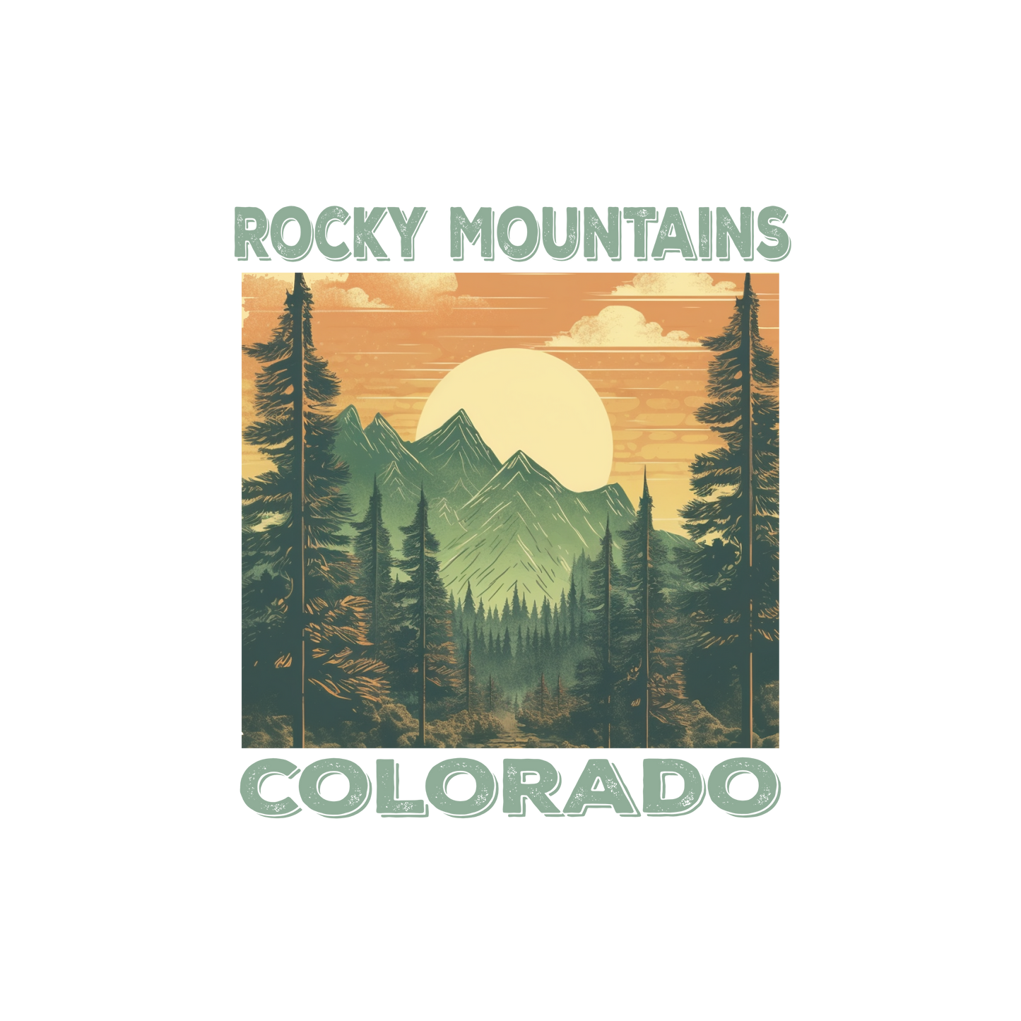 Rocky Mountains Colorado National Parks Logo
