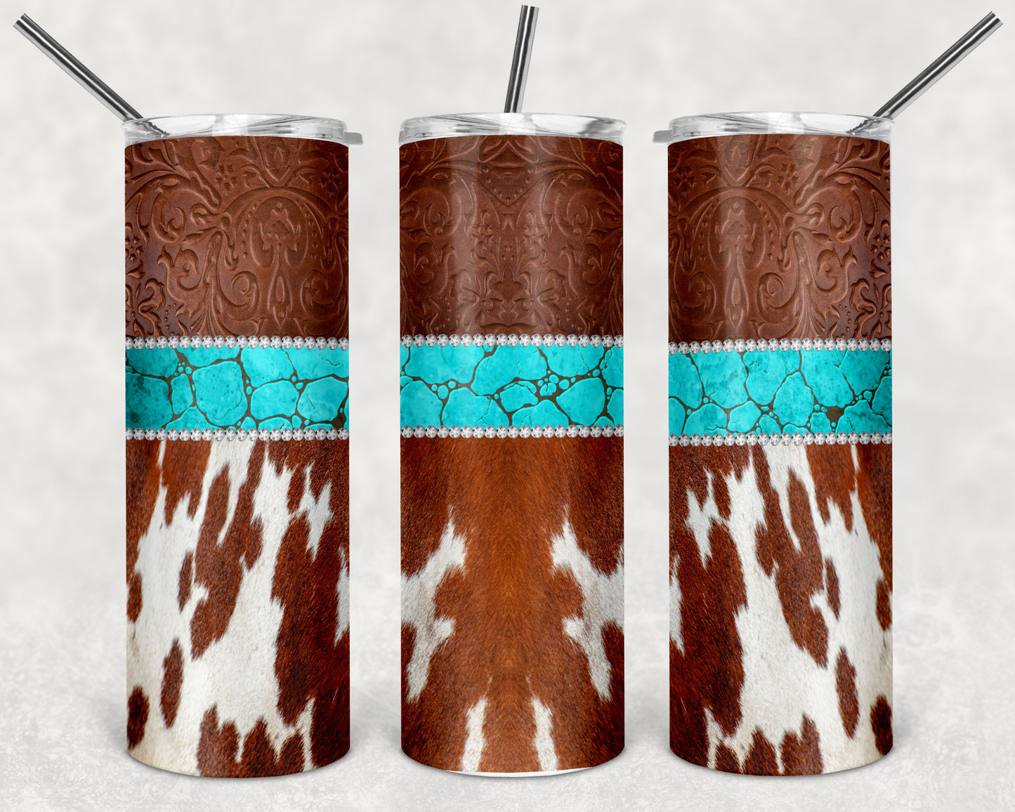 Cow & Turquoise Tumbler