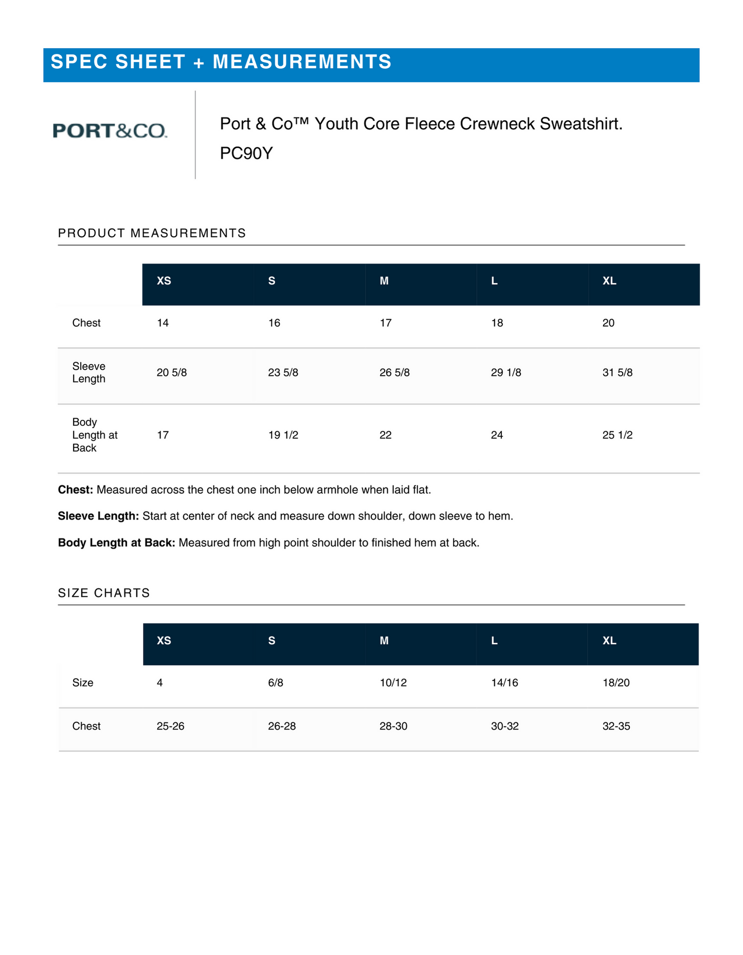 SLDA Navy Blue YOUTH Crewneck Sweatshirt