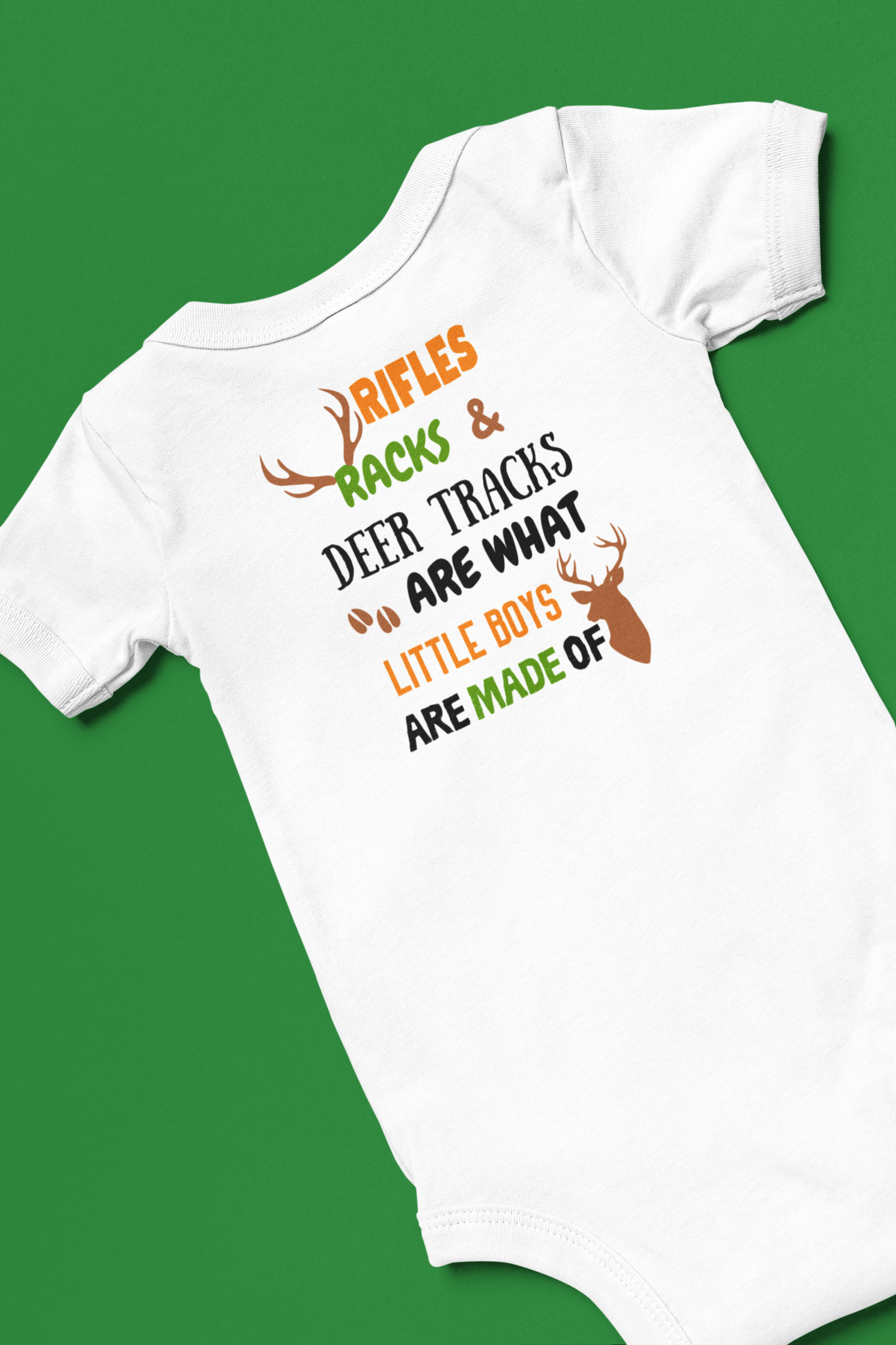 Rifles, Racks & Deer Tracks Boys Onesie