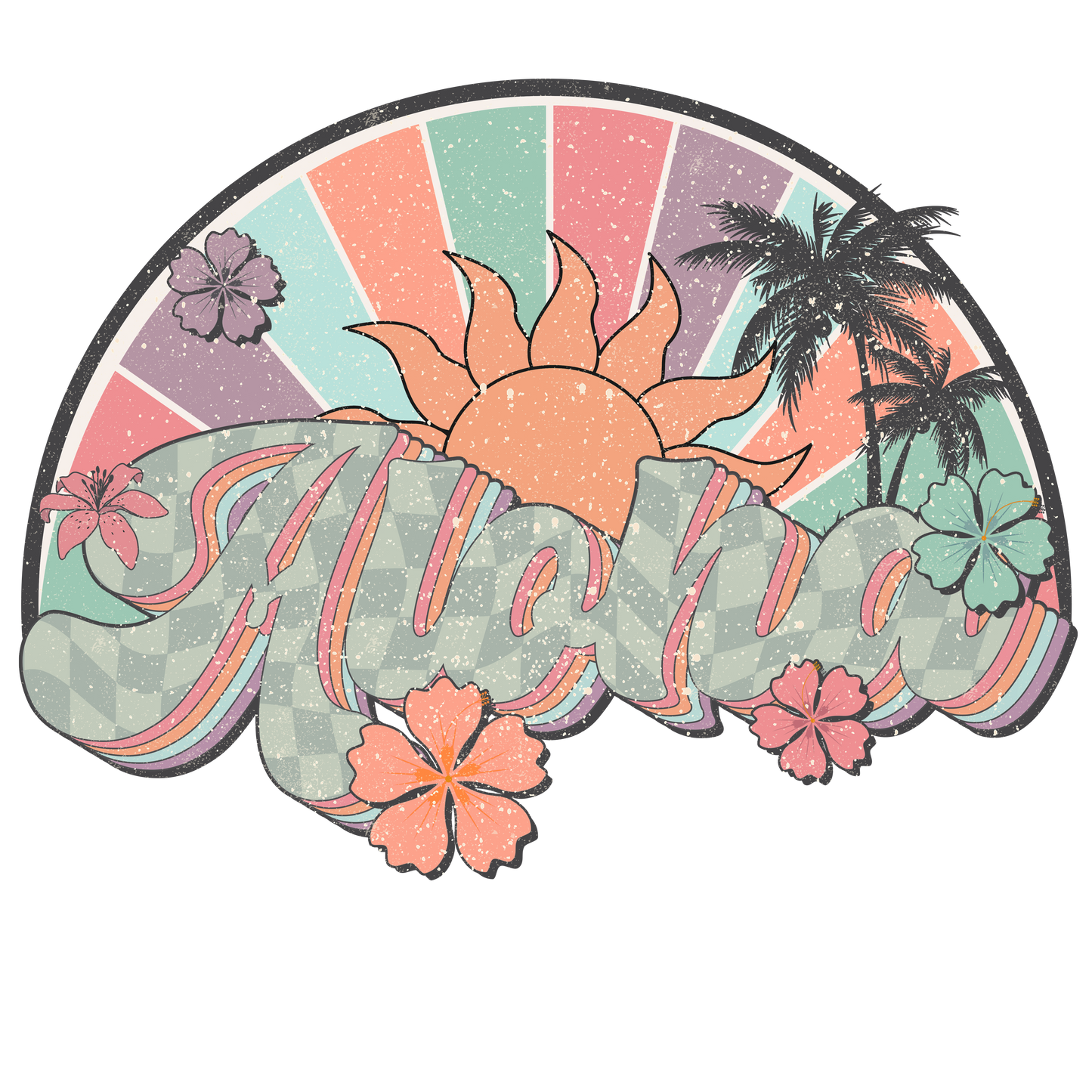 Aloha distressed Logo