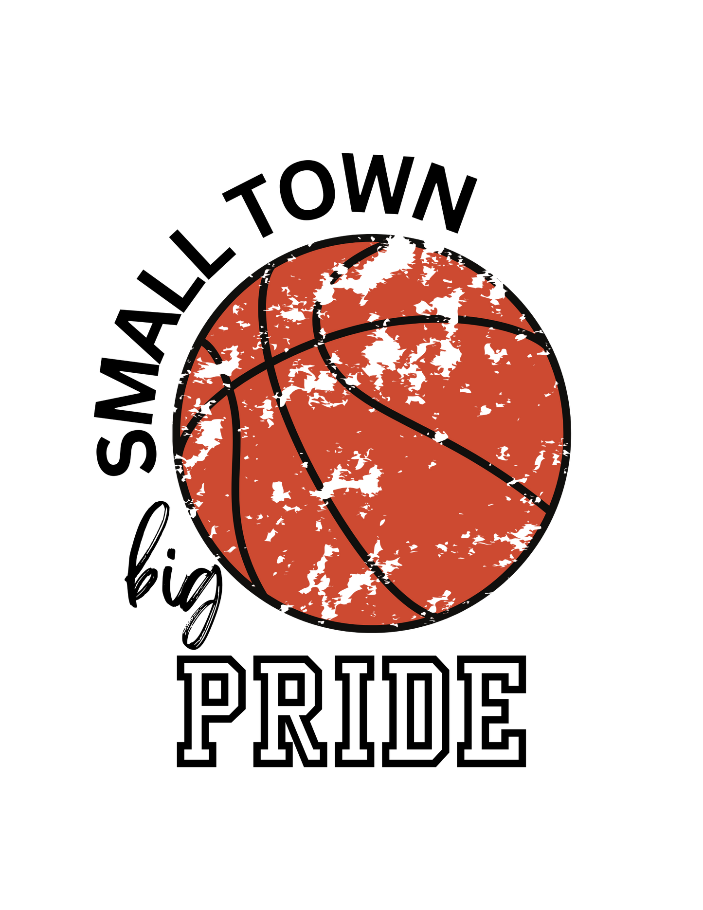 Small Town Big Pride Basketball Logo