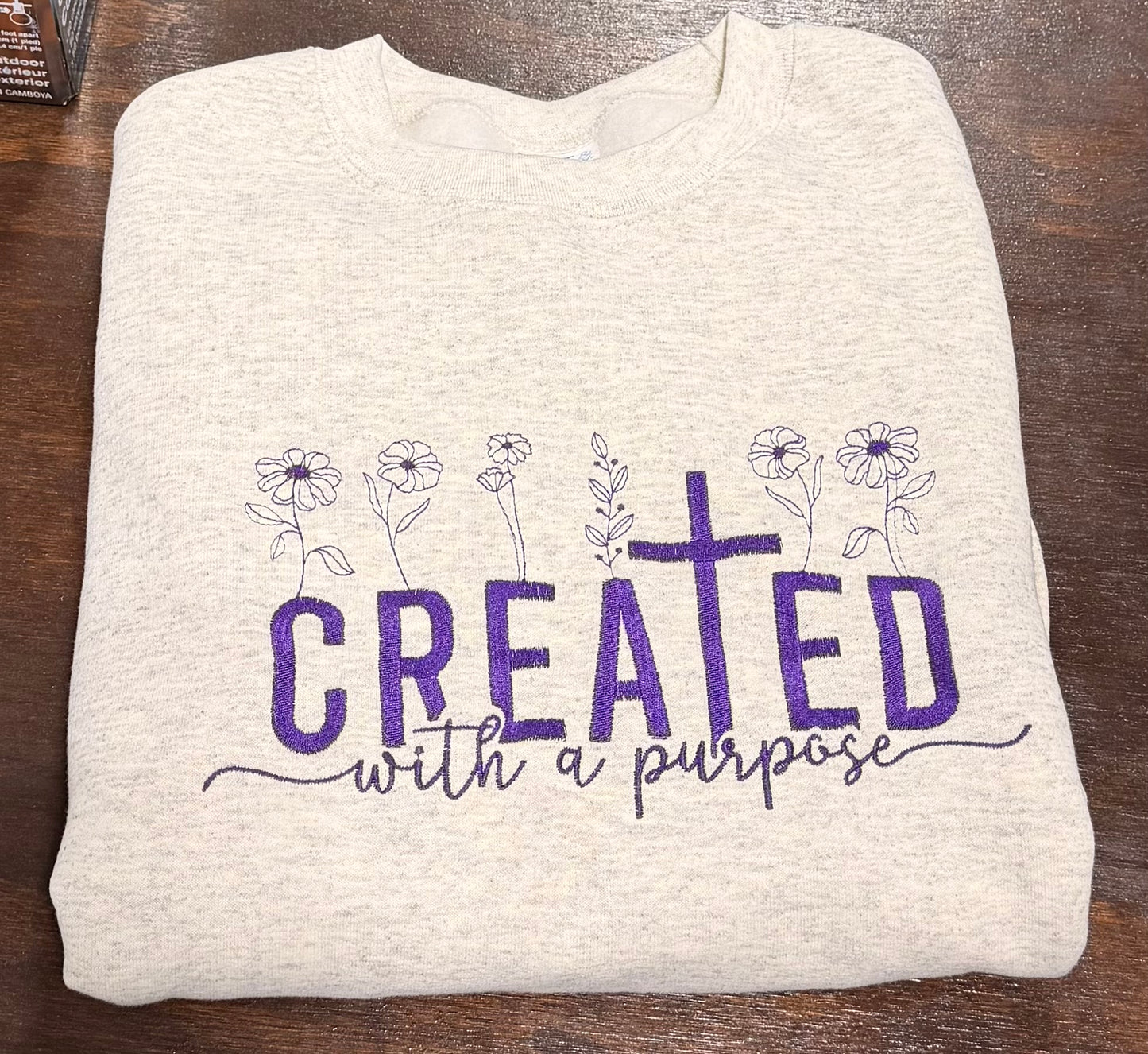 CREATED With A Purpose Embroidered Design