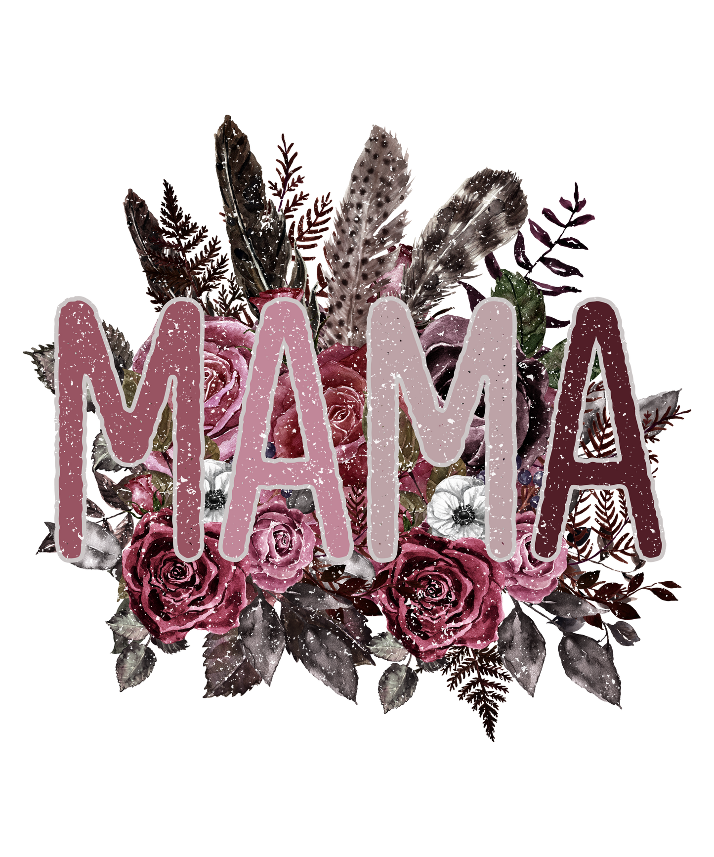 MaMa Purple Floral Vintage Logo