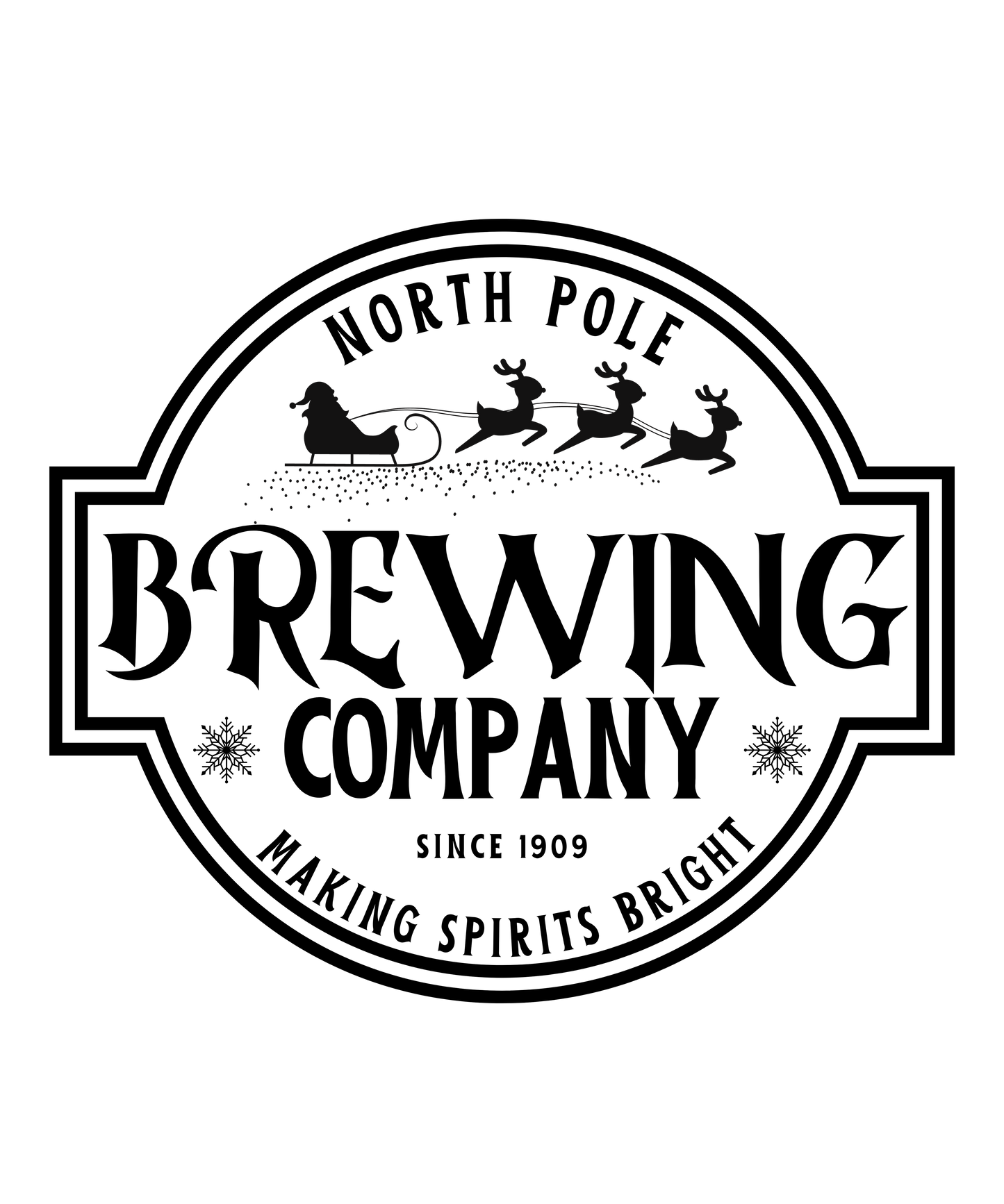 North Pole Brewing Company in Black Logo