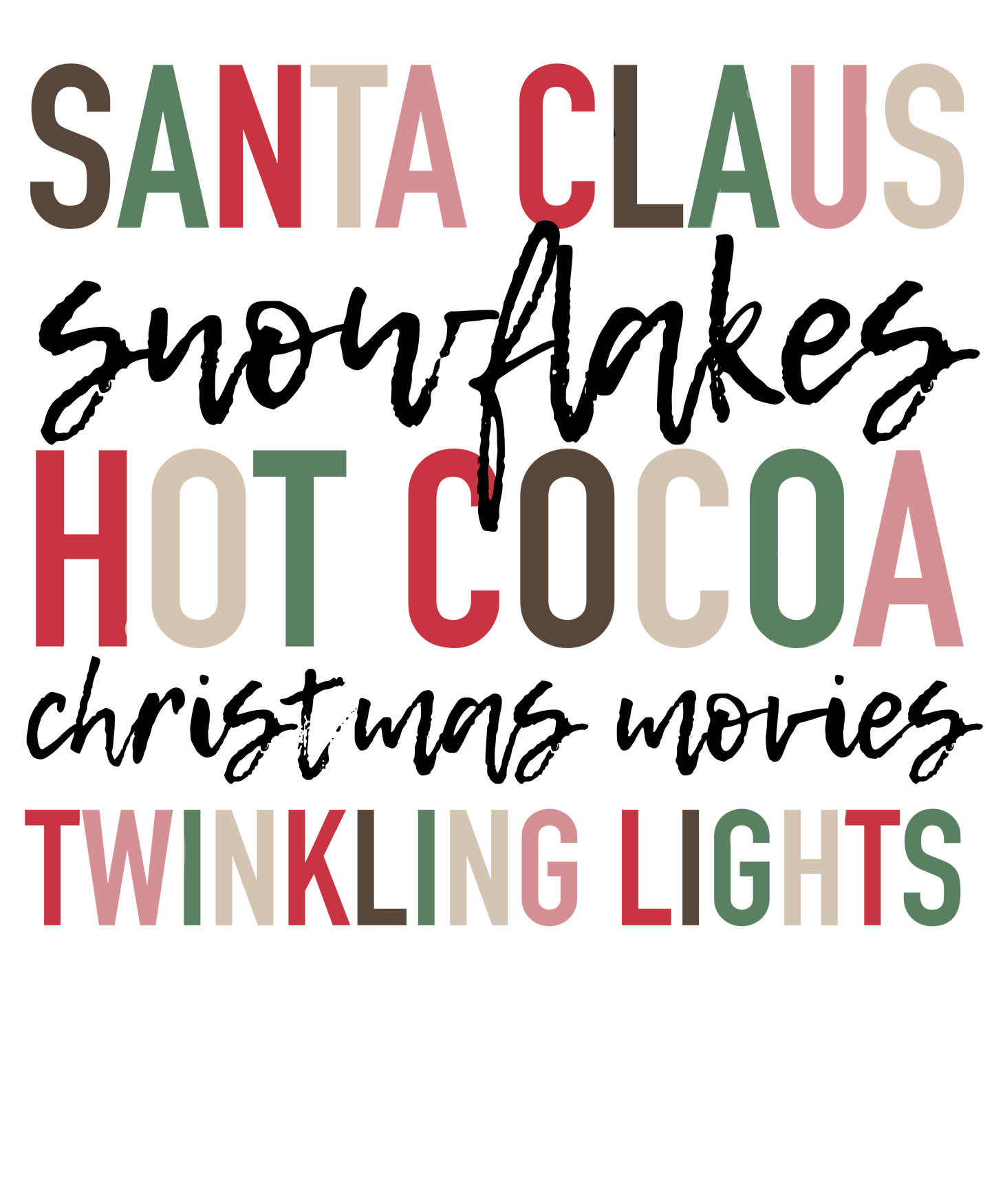 Santa Claus & Snowflakes Logo
