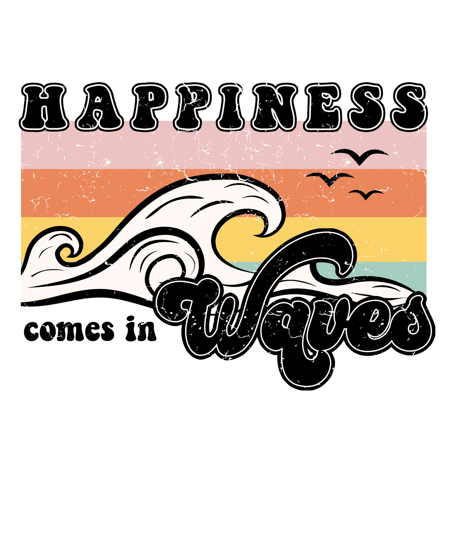 Happiness Comes In Waves Logo