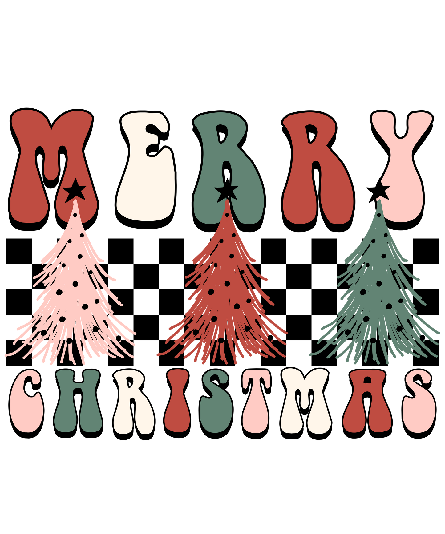 Retro Merry Christmas Logo