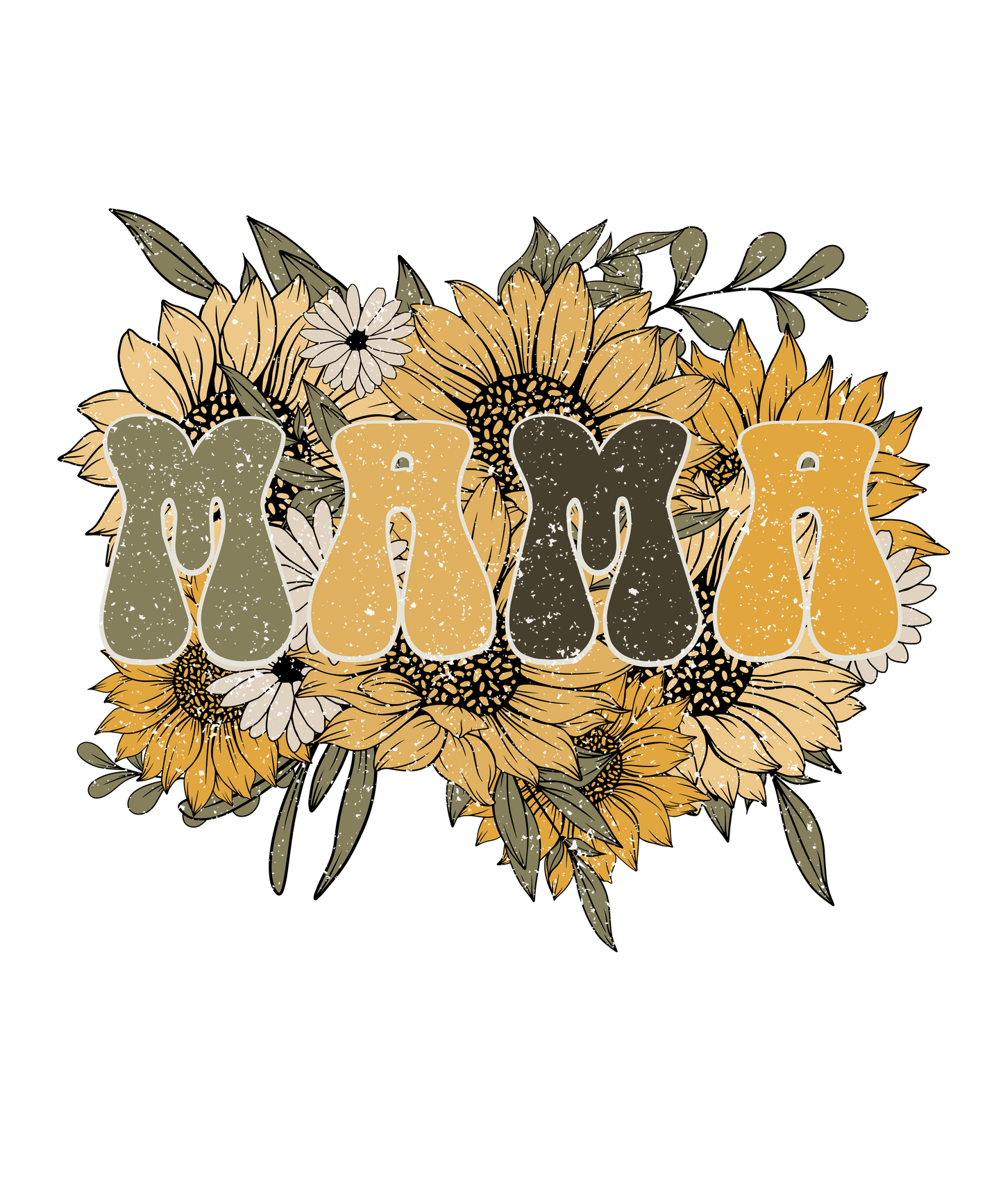 MaMa Retro Sunflower Logo