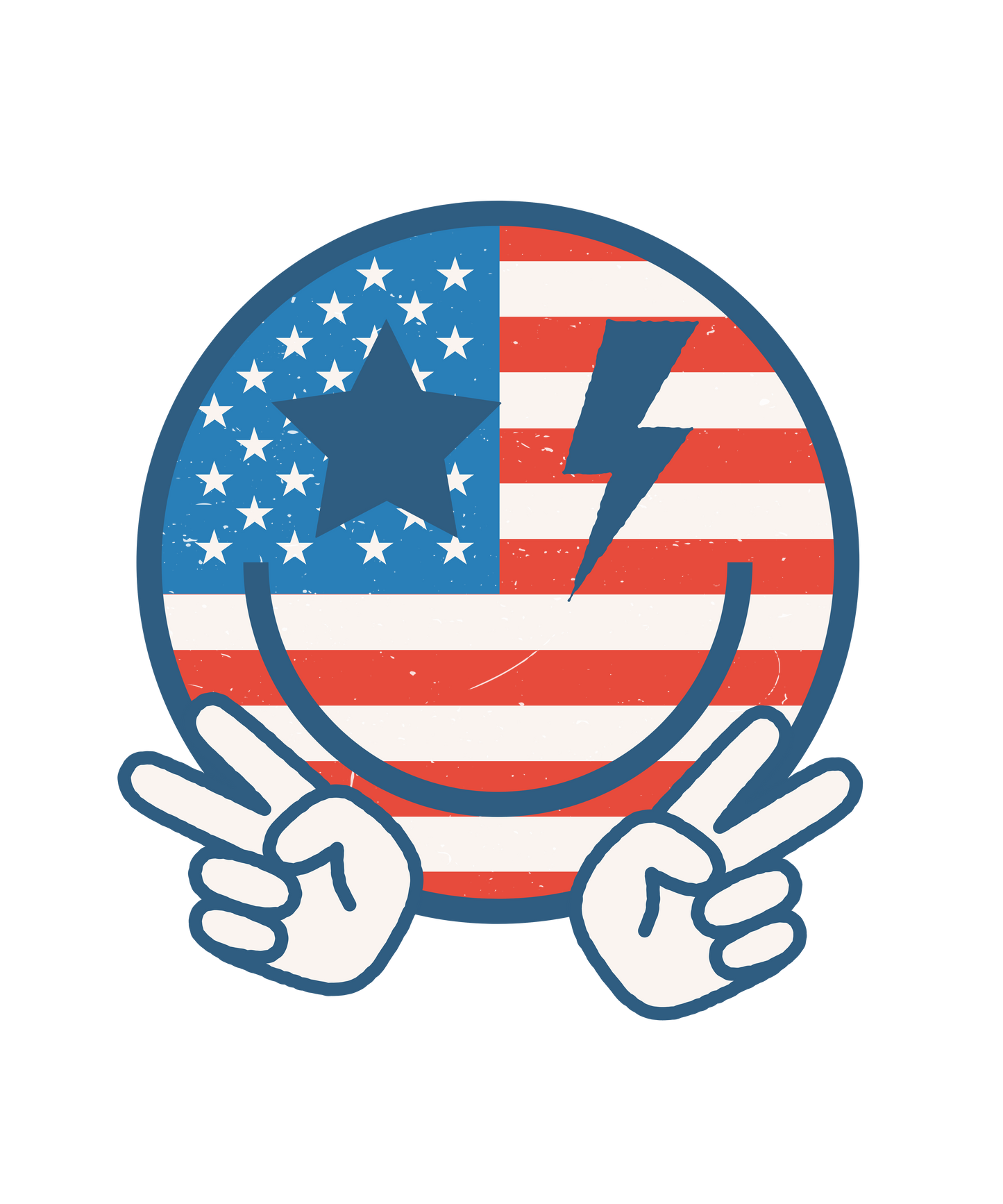 Vintage Smiley Flag Logo