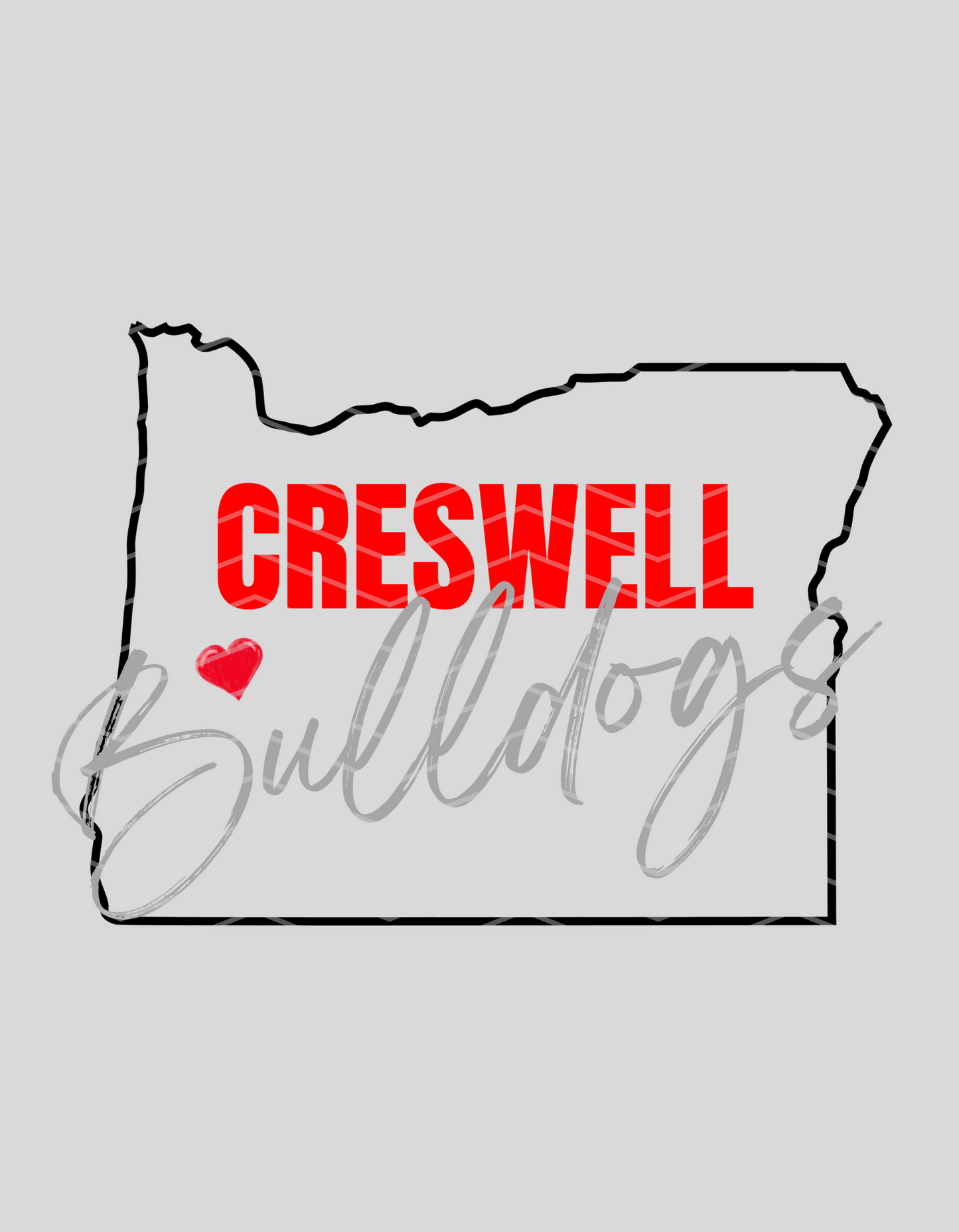 Heart Of Oregon Creswell Bulldogs In Gray Logo!