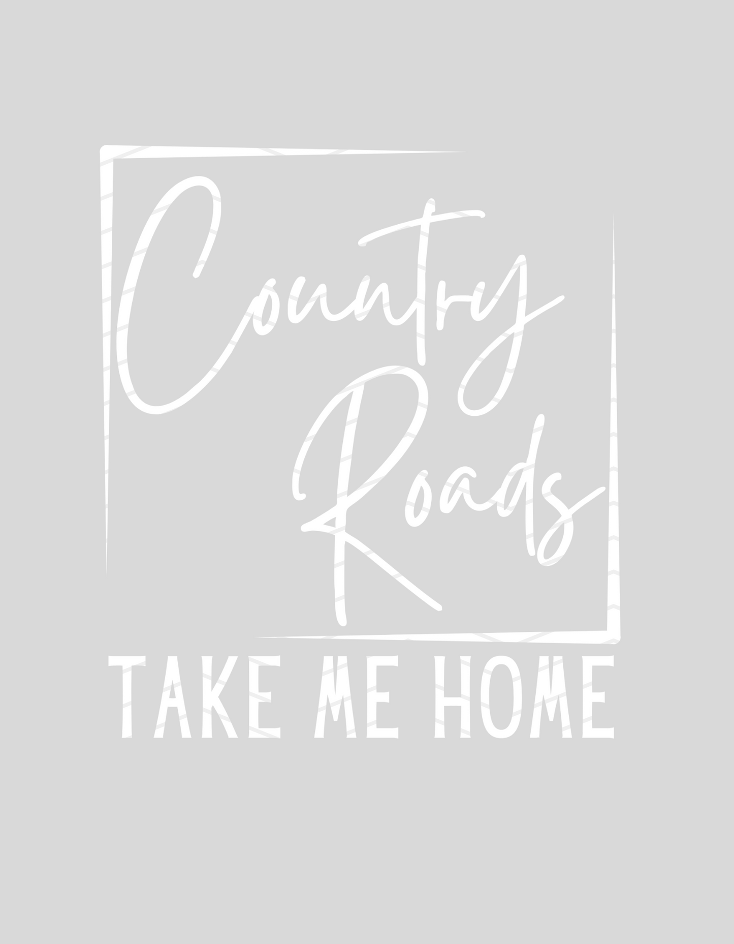 Country Roads Take Me Home White Logo