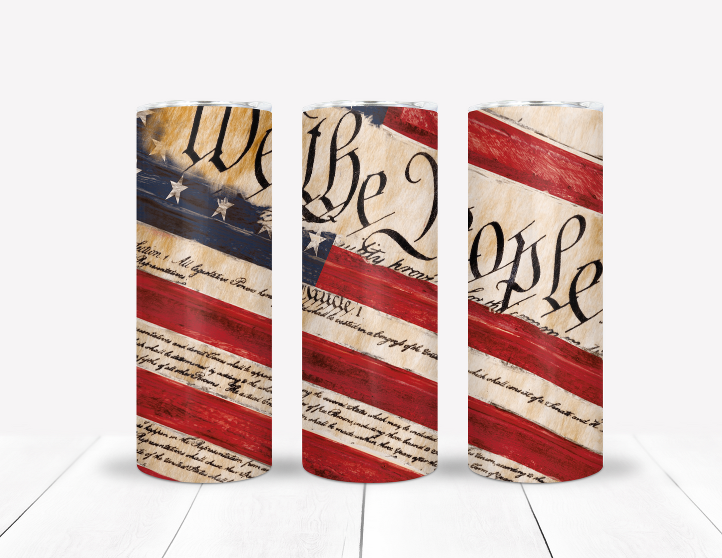 We The People American Flag Tumbler
