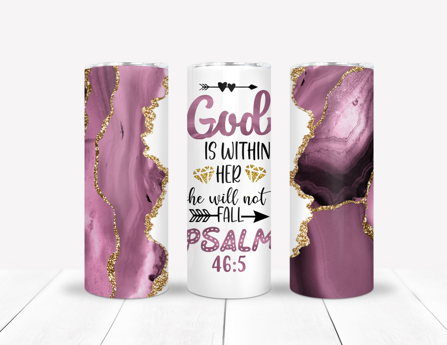 Psalm 46:5 Purple Tumbler