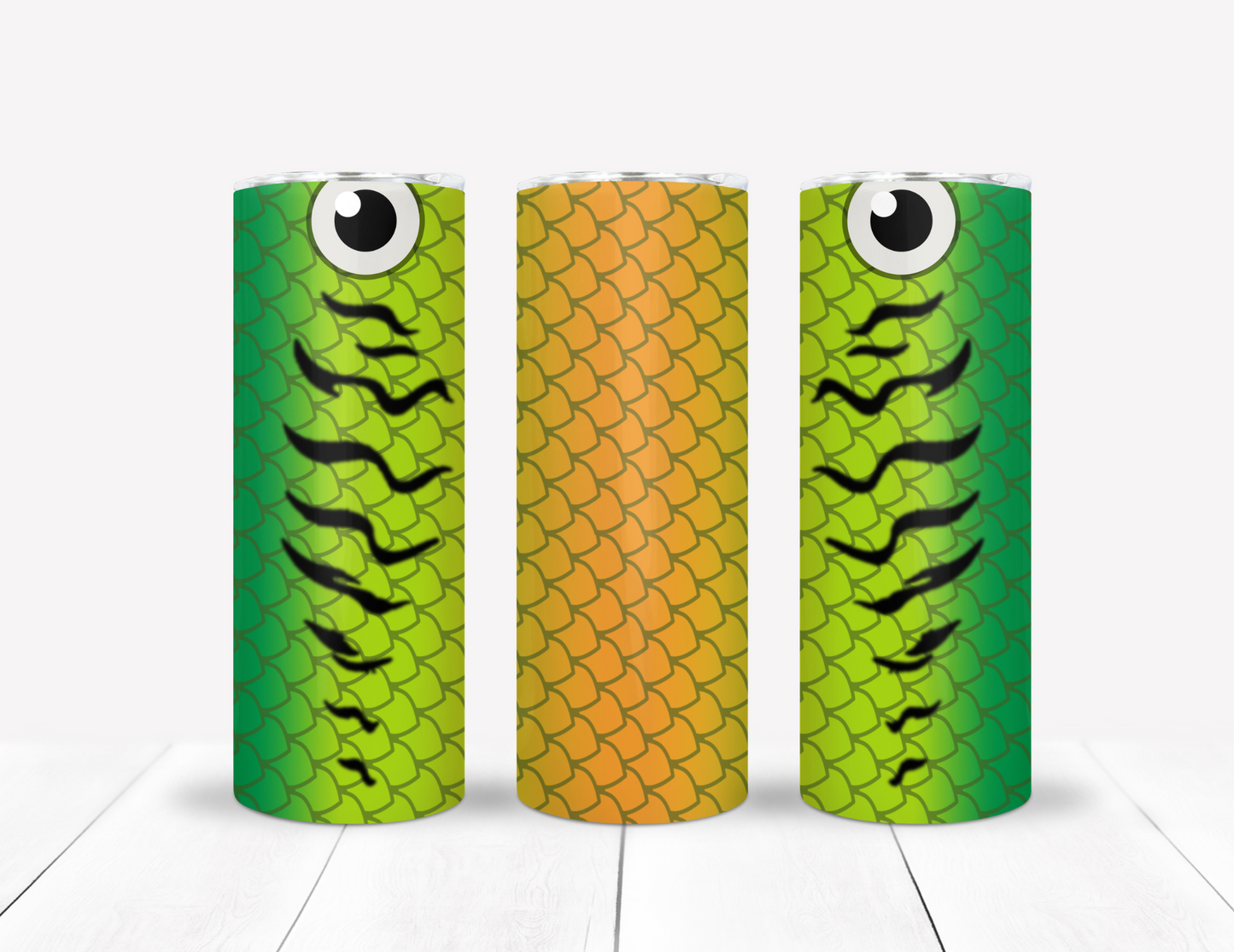 Green & Orange Fishing Lure Tumbler