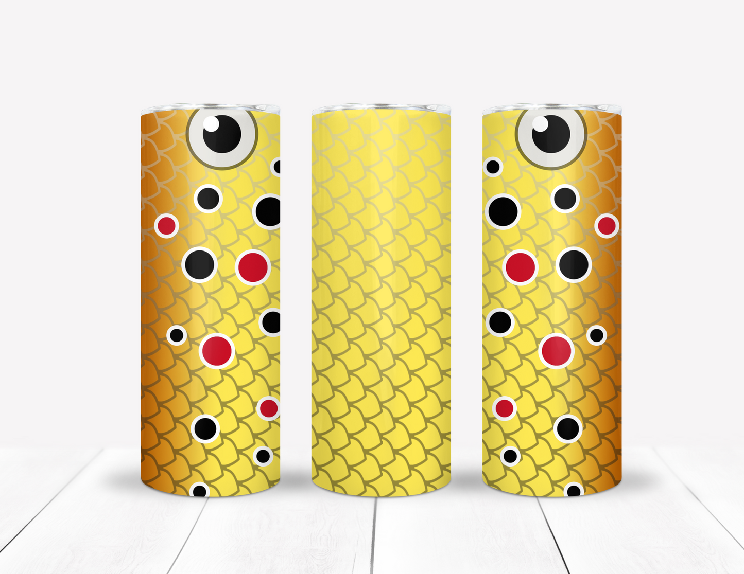 Orange & Yellow Fishing Lure Tumbler