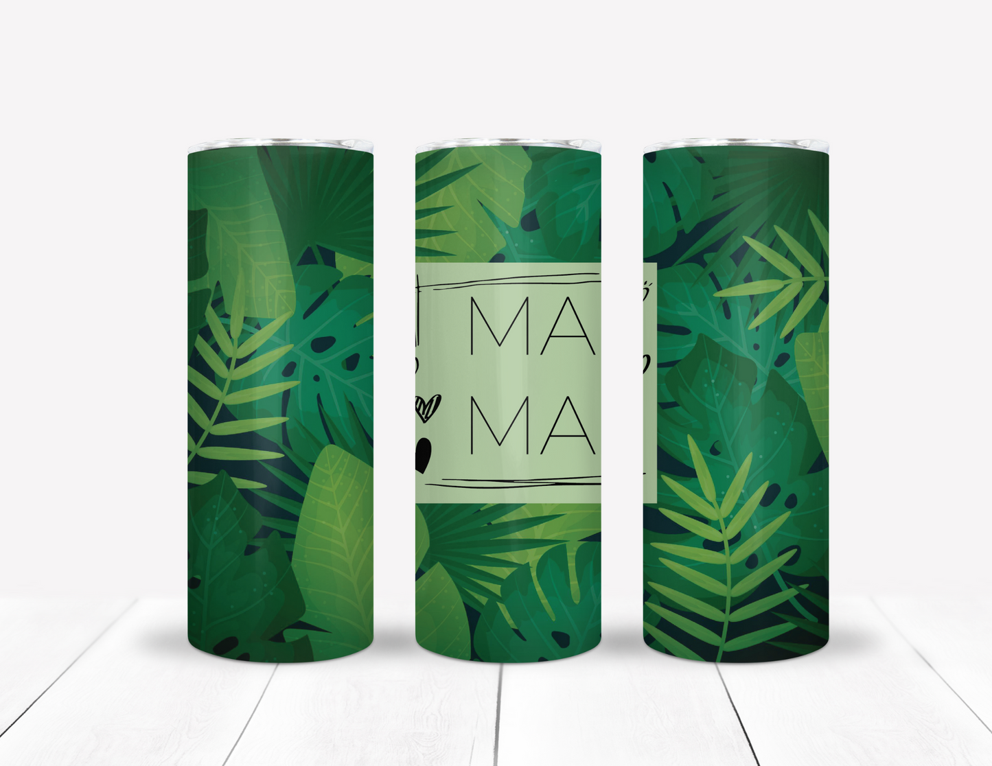 Tropical Leaves MaMa Tumbler
