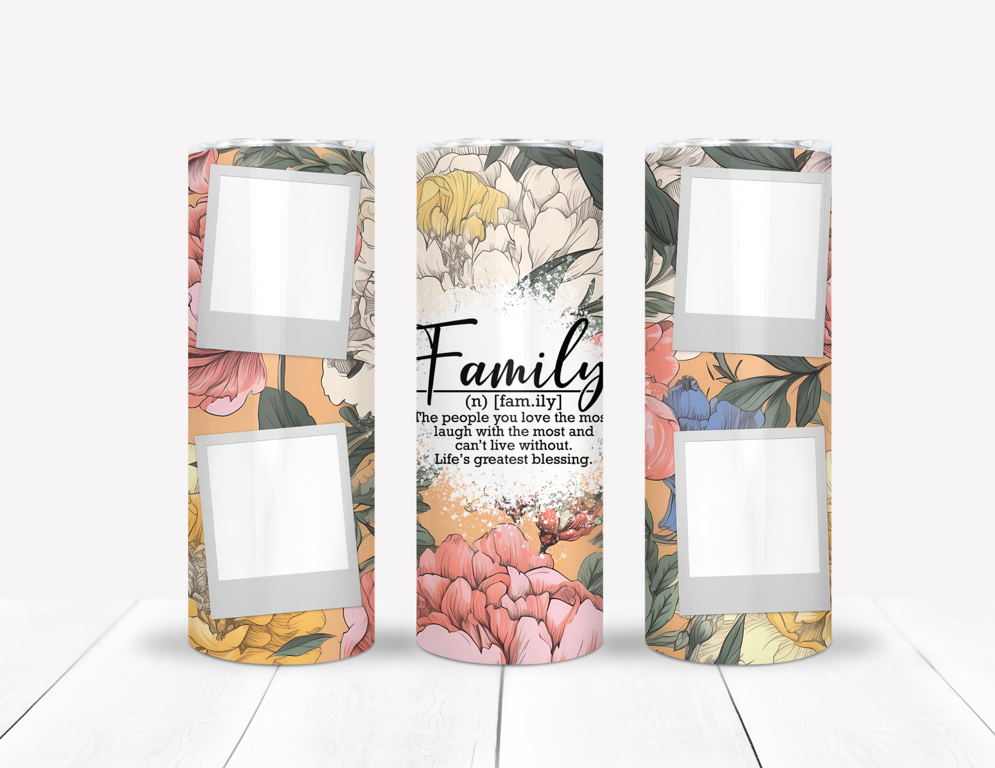 Floral Custom Picture Tumbler