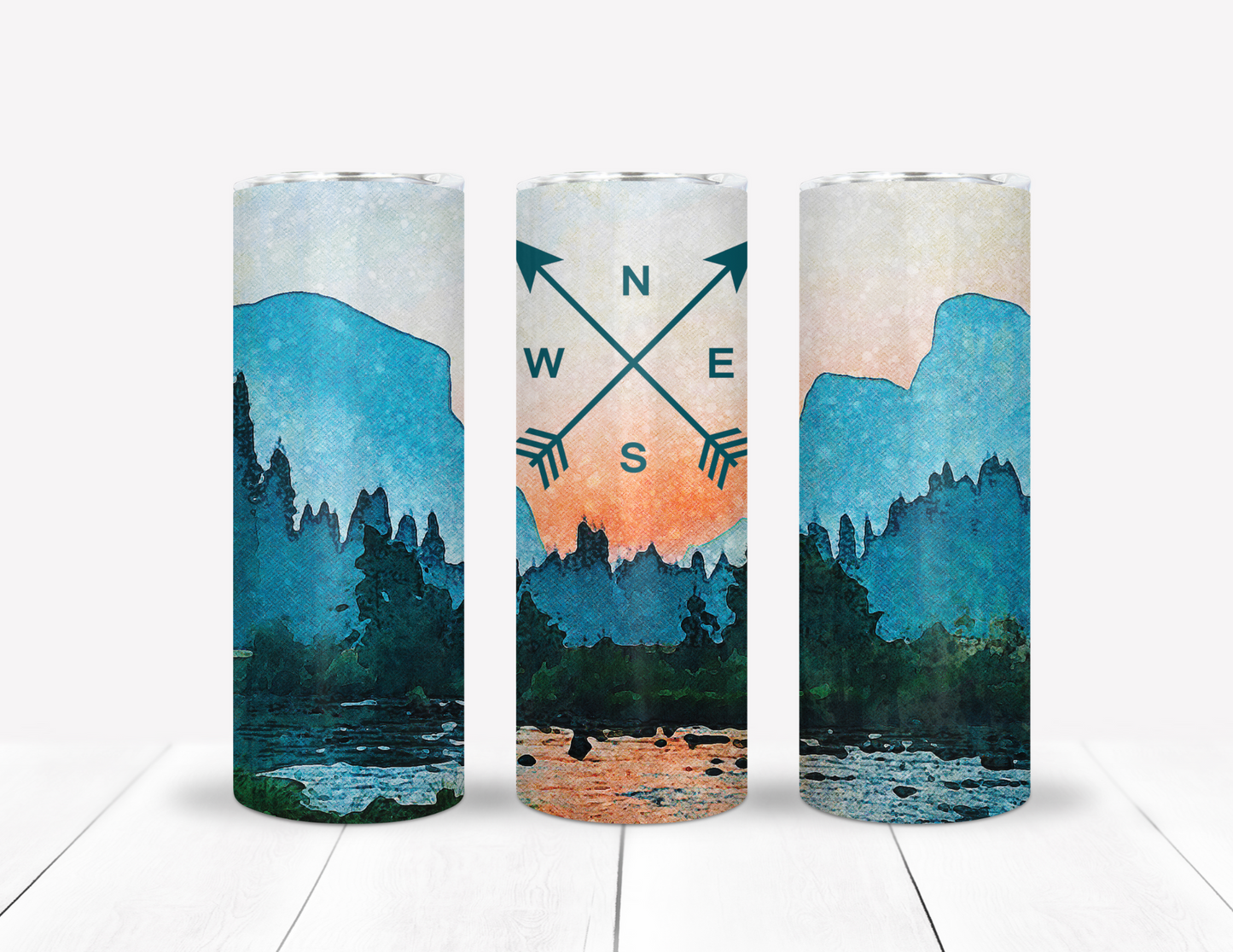 Compass & Mountains Tumbler