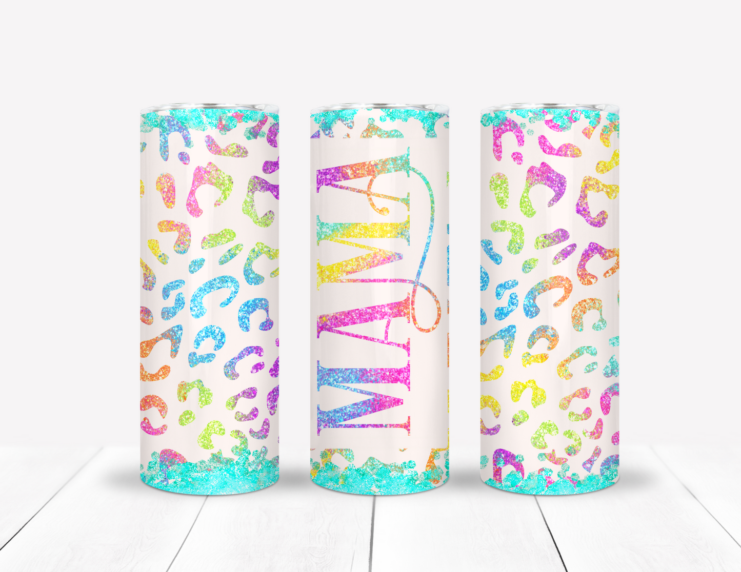 Mama Leopard Print Tumbler