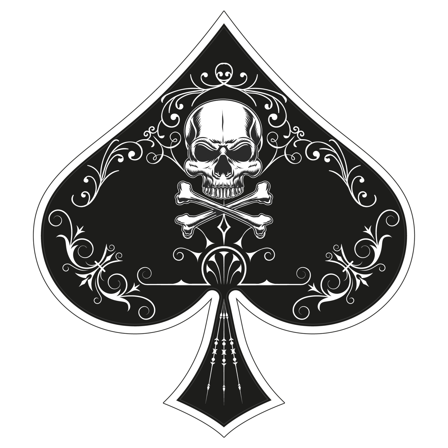 Skulls and Spades Front/Back Design