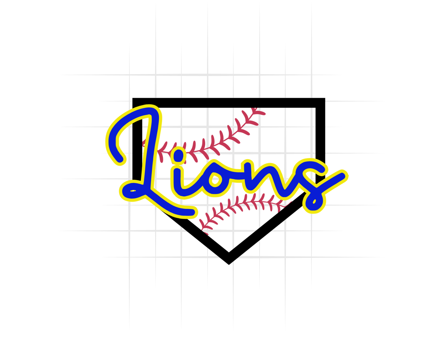 Lion Baseball Base Logo Tee
