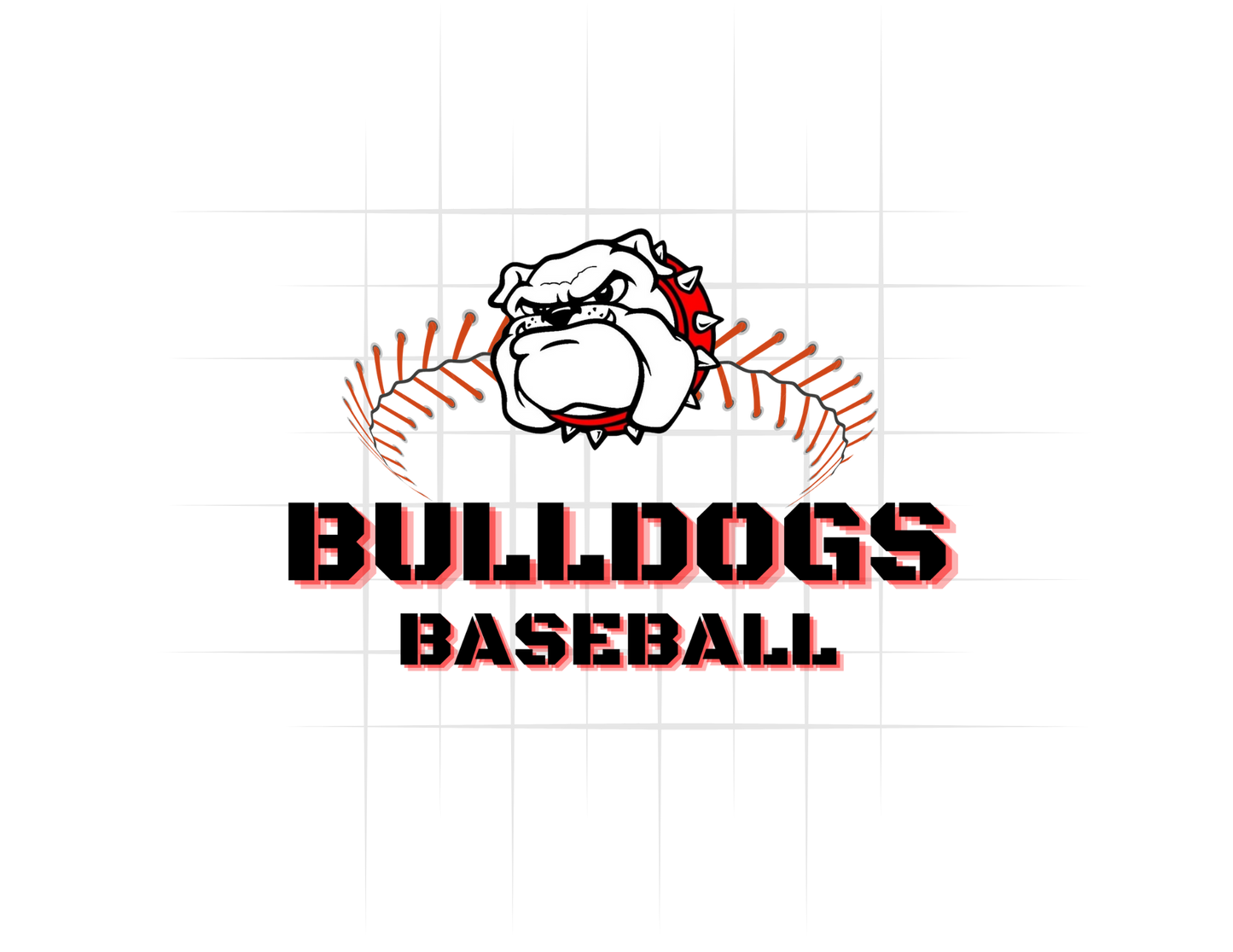 Bulldogs Baseball Logo And Laces Tee