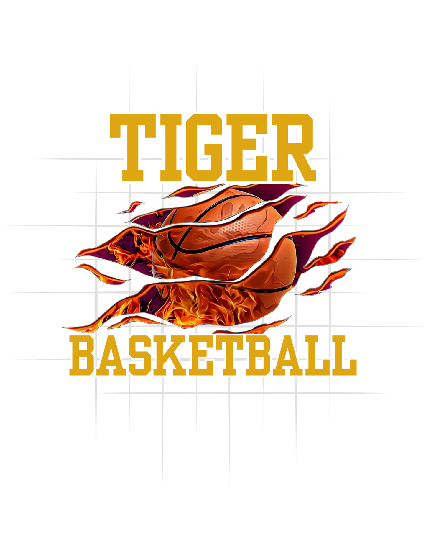 Tigers Torn Basketball Tee
