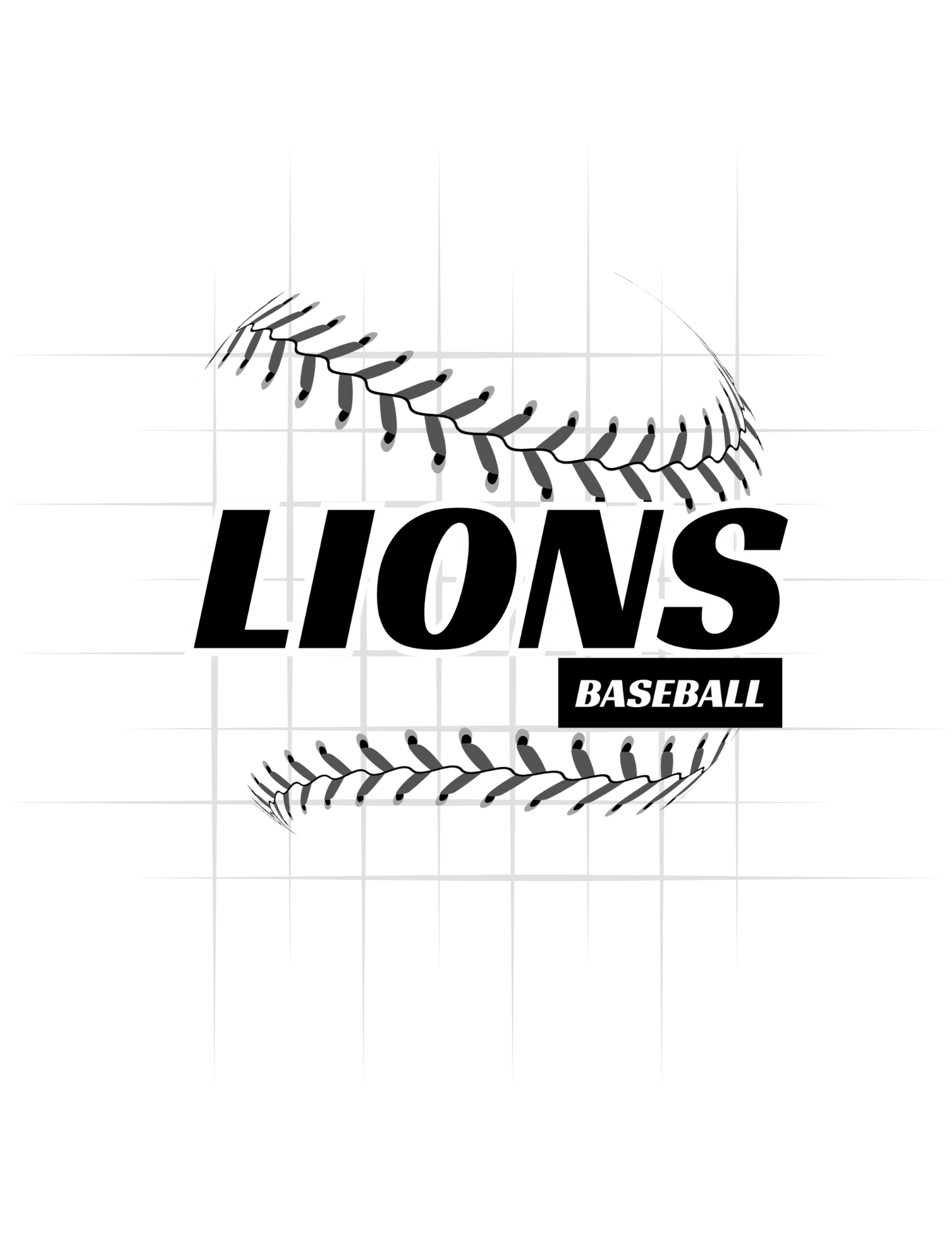 Lions Baseball Logo Tee