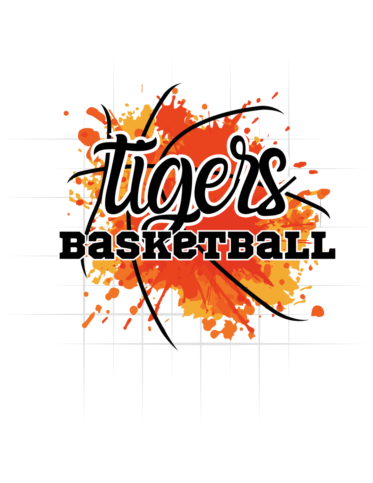 Tigers Splatter Basketball Tee