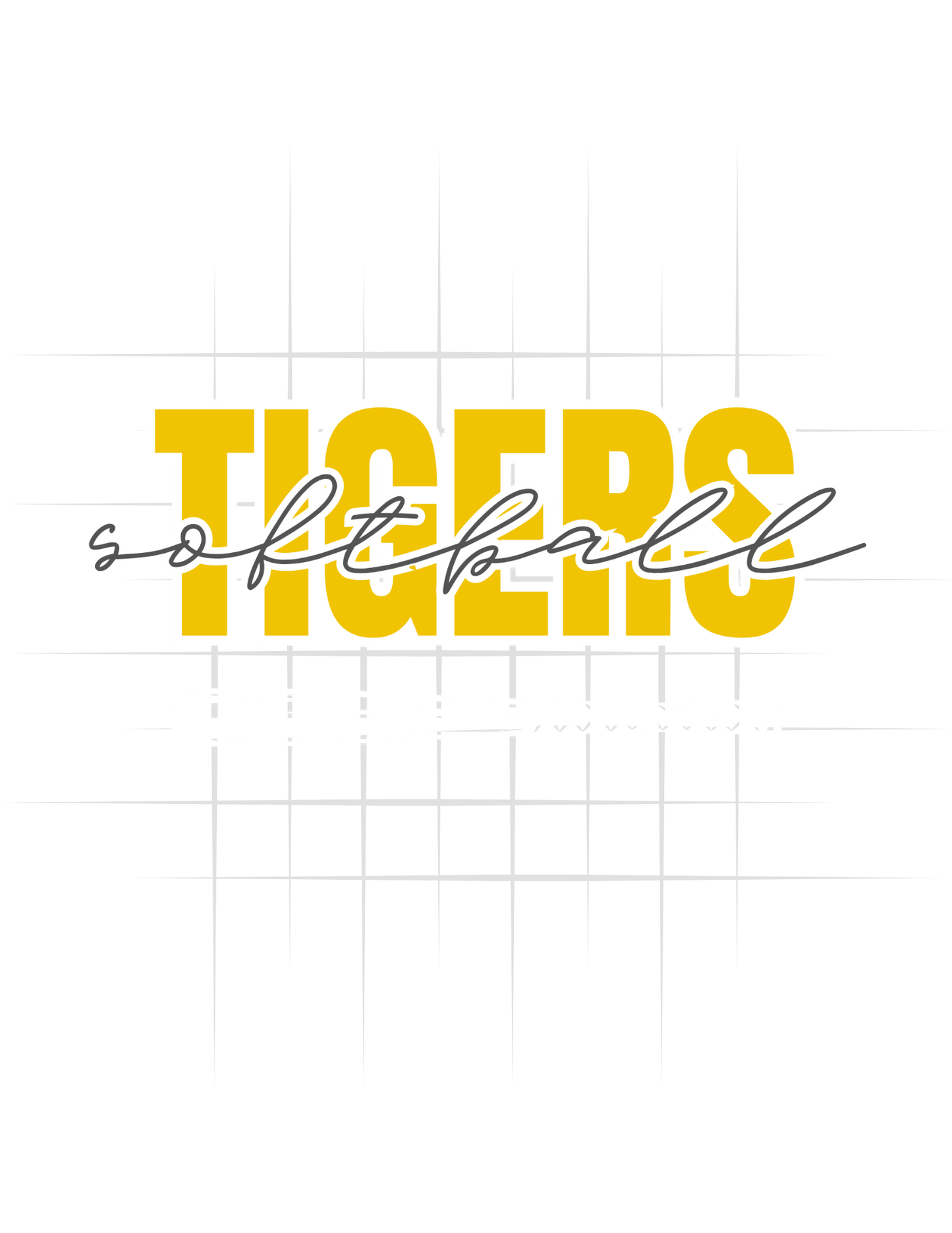 Tigers Softball Bat Logo Tee