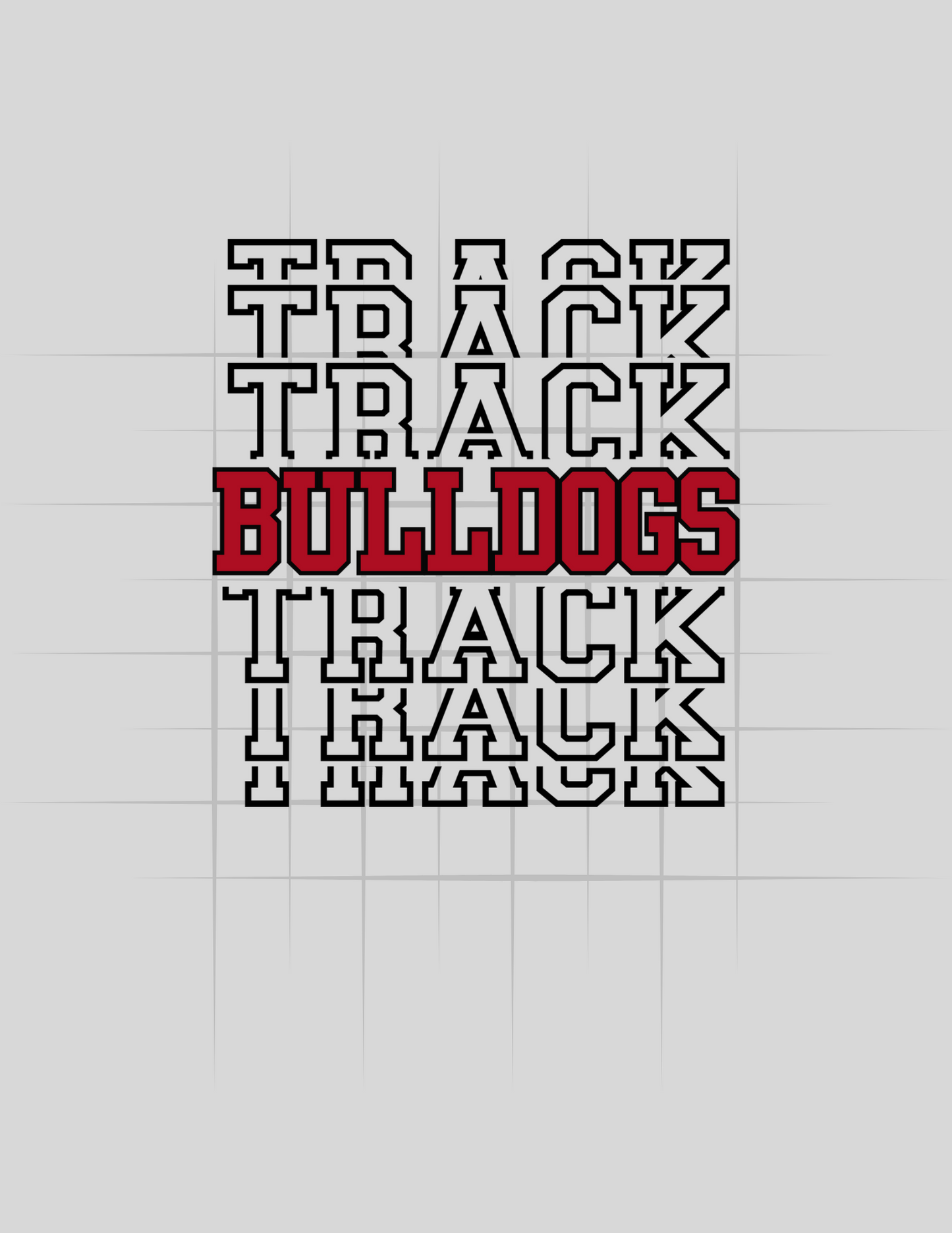 Bulldogs Stacked In Black Track Tee