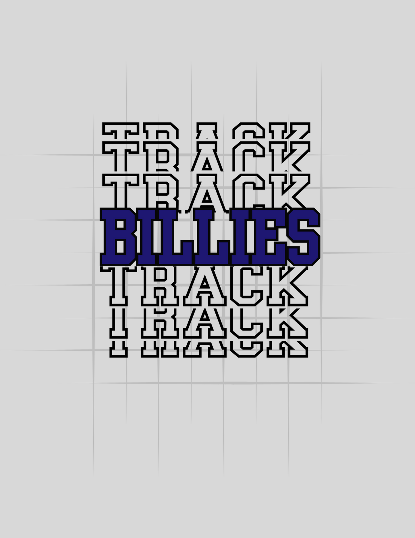 Billies Stacked In Black Track Tee