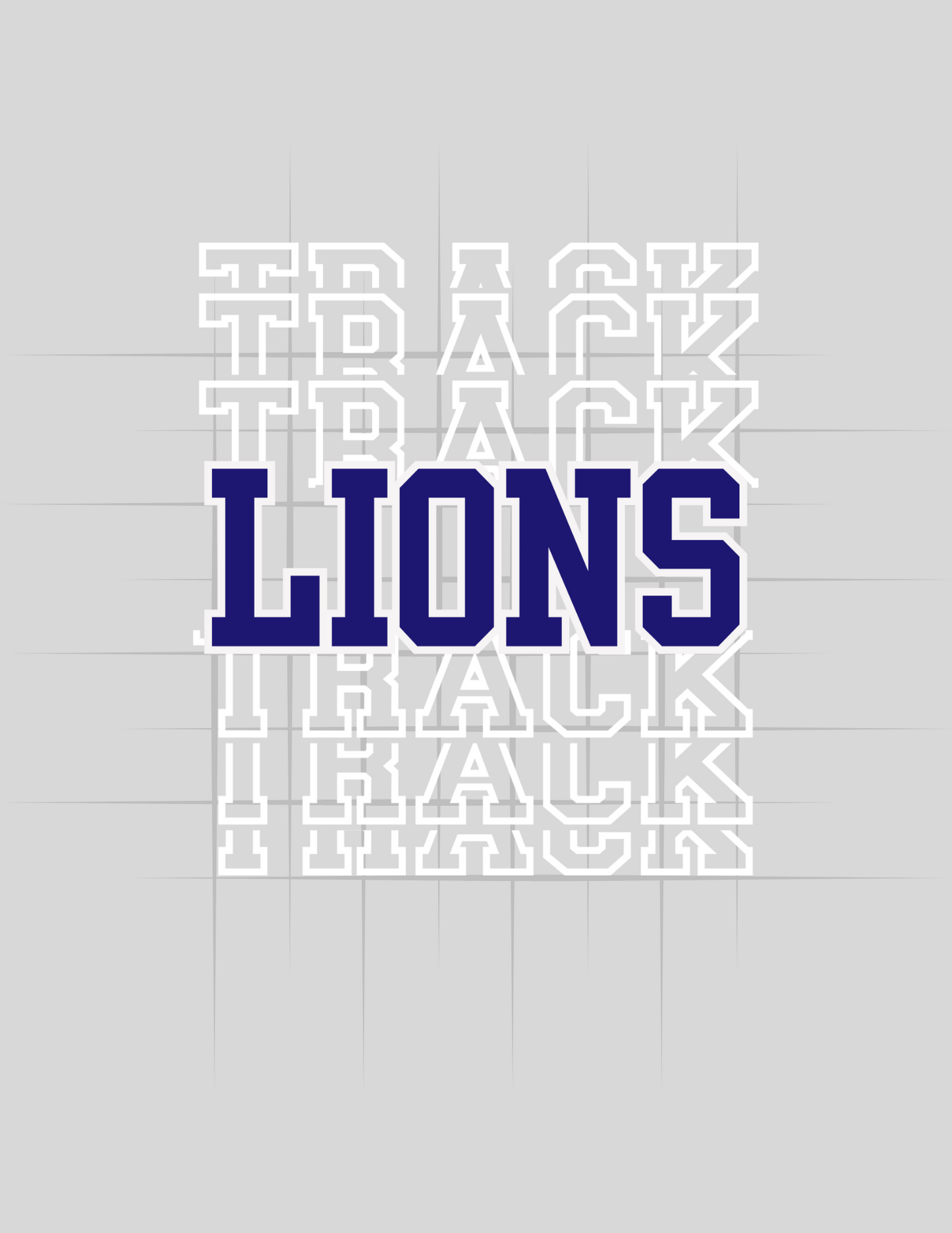 Lions Stacked Logo Track Tee