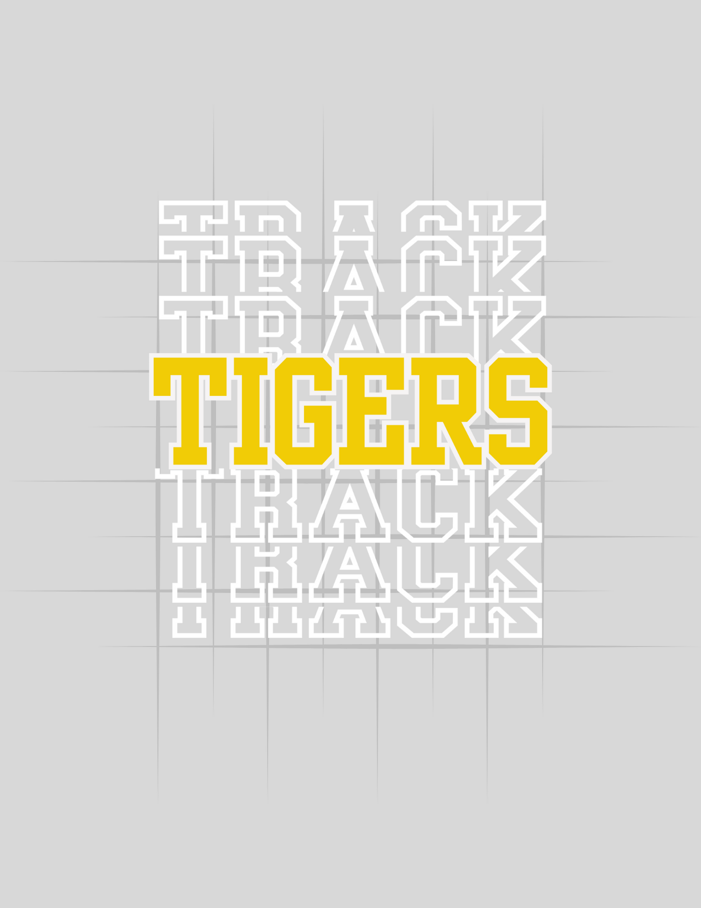 Tigers Stacked Logo Track Tee