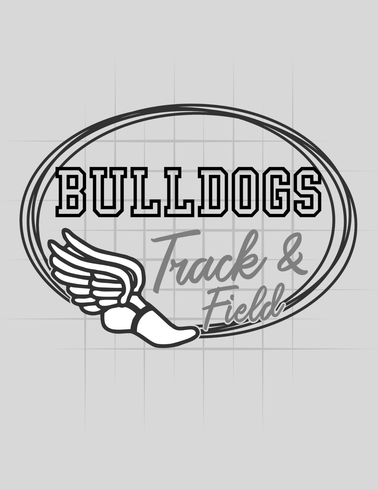 Bulldogs Track And Field Oval Logo Tee