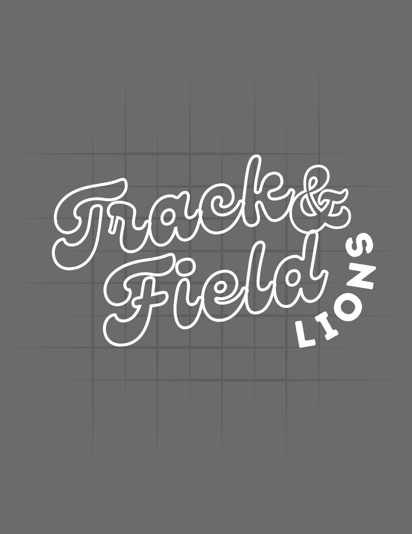 Lions Outlined Track and Field Tee