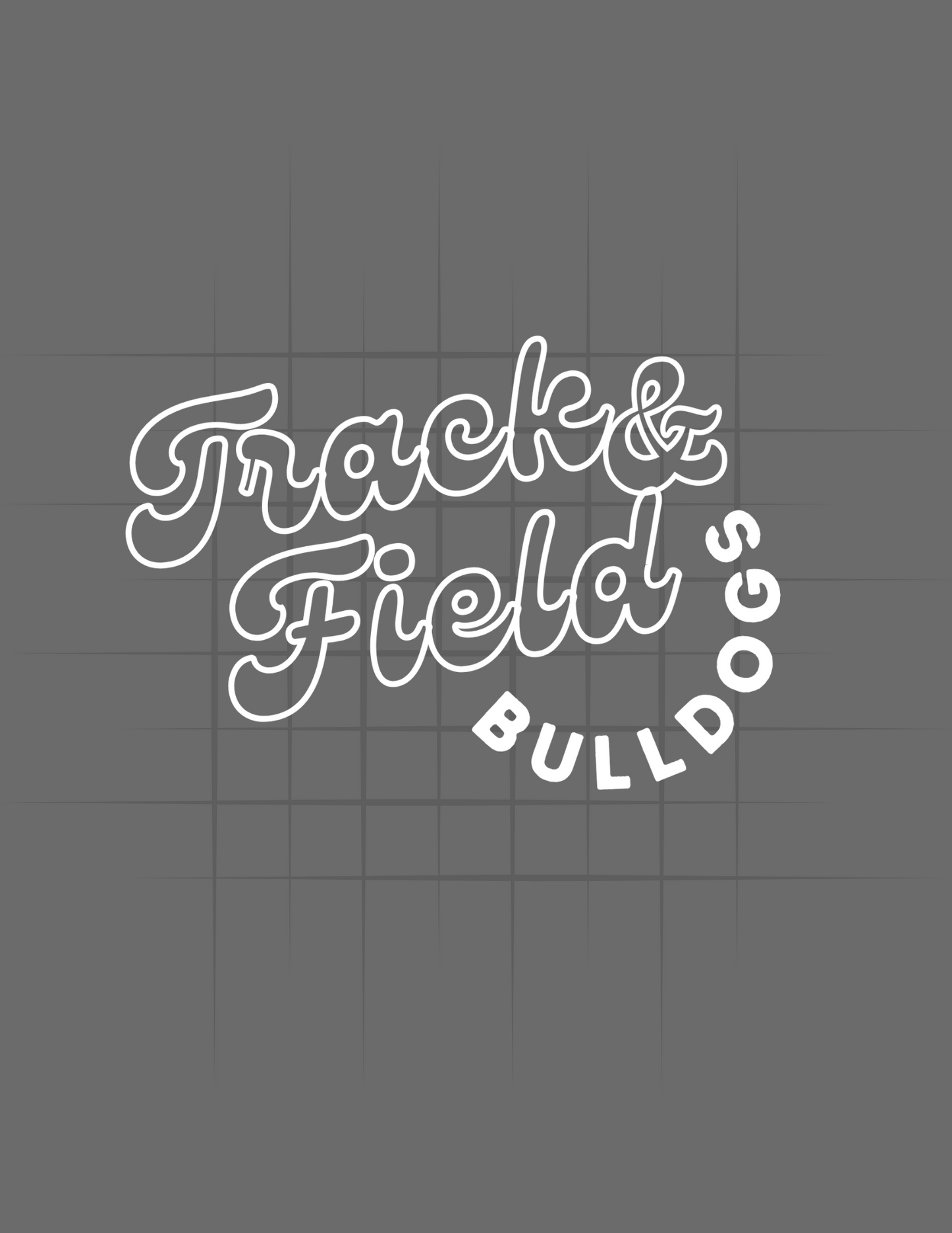 Bulldogs Outlined Track and Field Tee