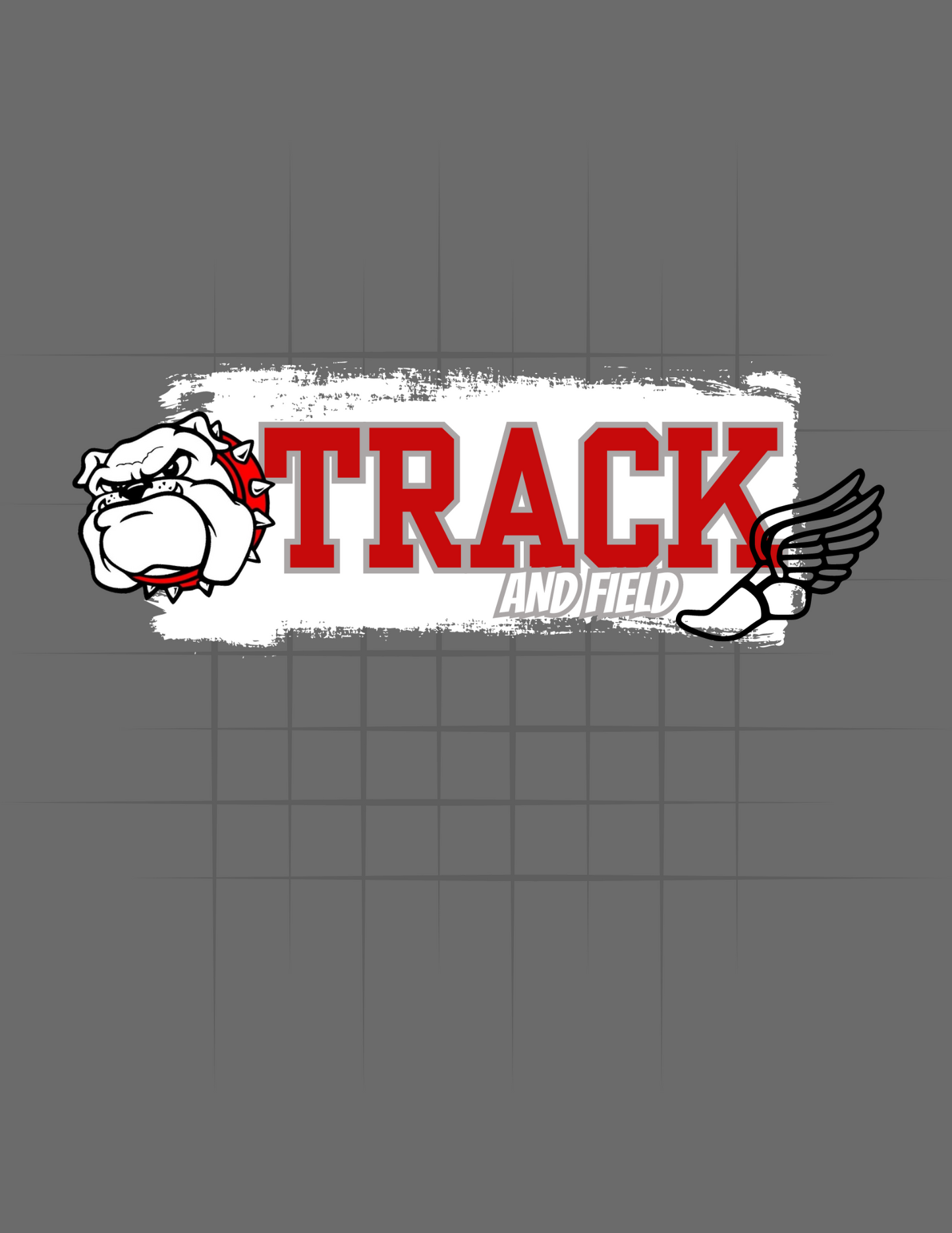 Bulldogs Distressed Mascot Track Tee
