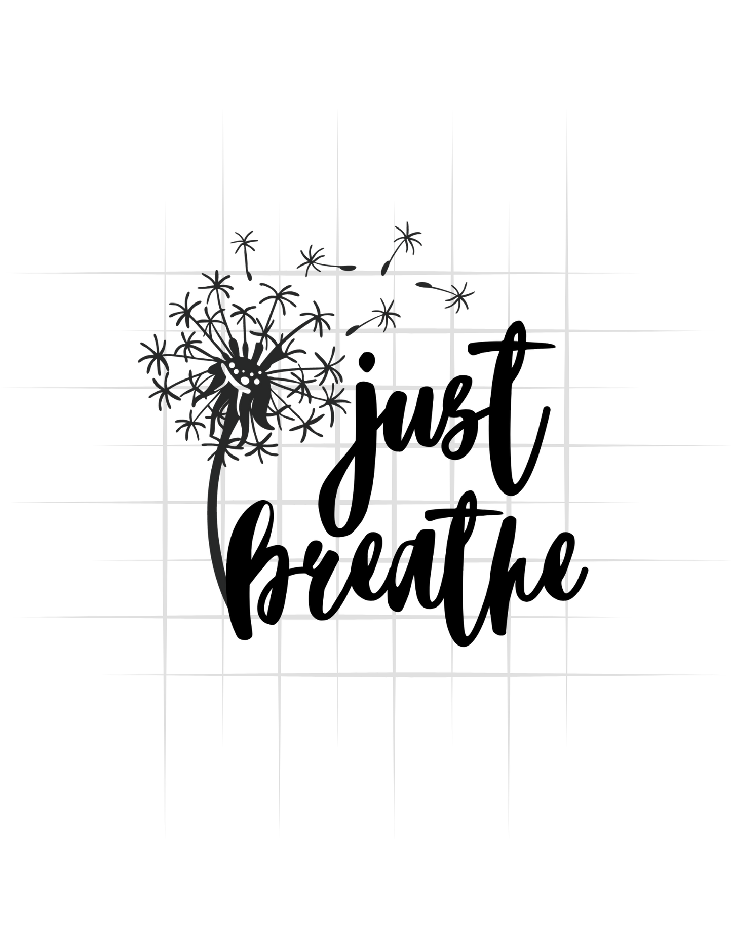 Just Breathe Black Logo Tee