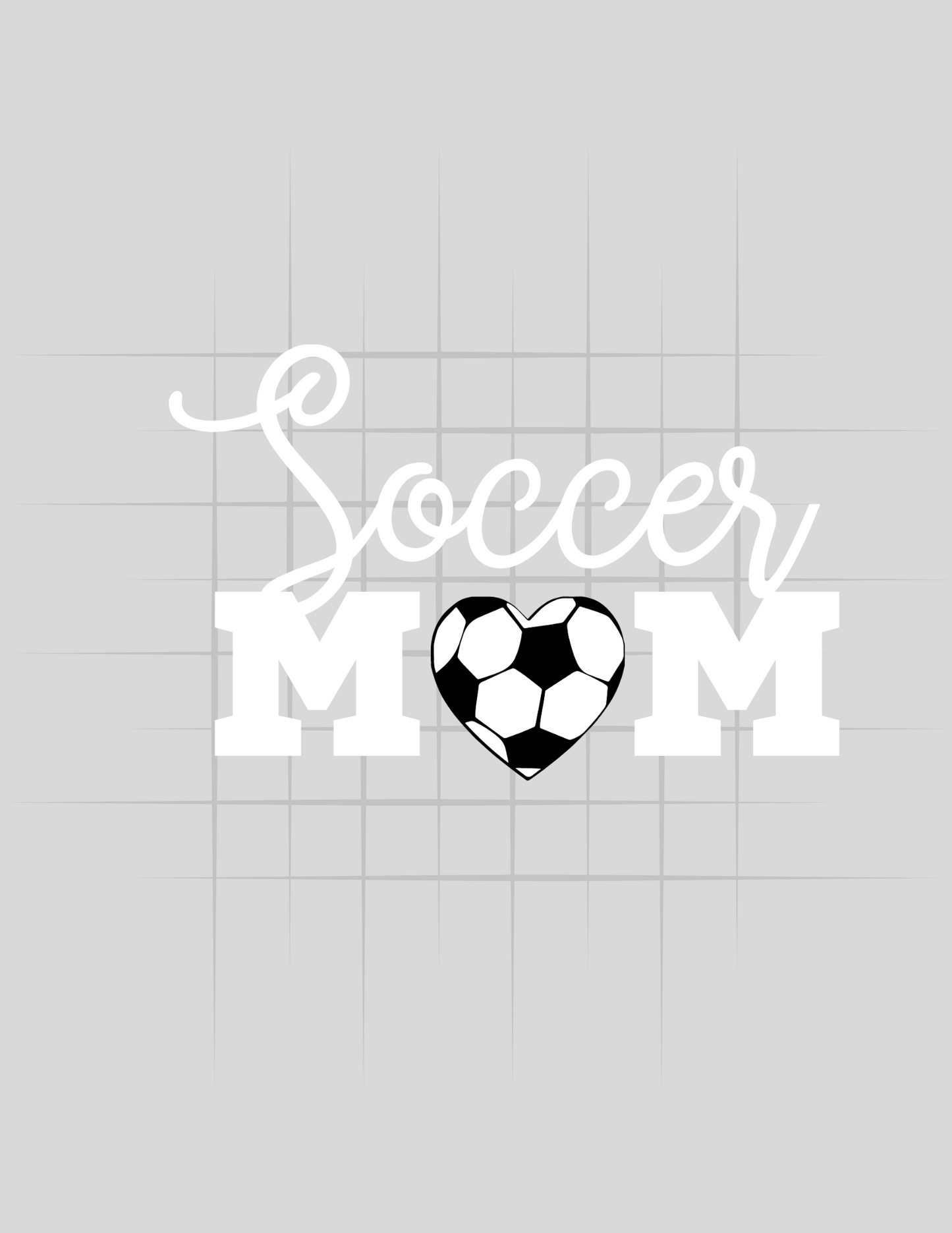 Soccer Mom White Logo & Ball Tee