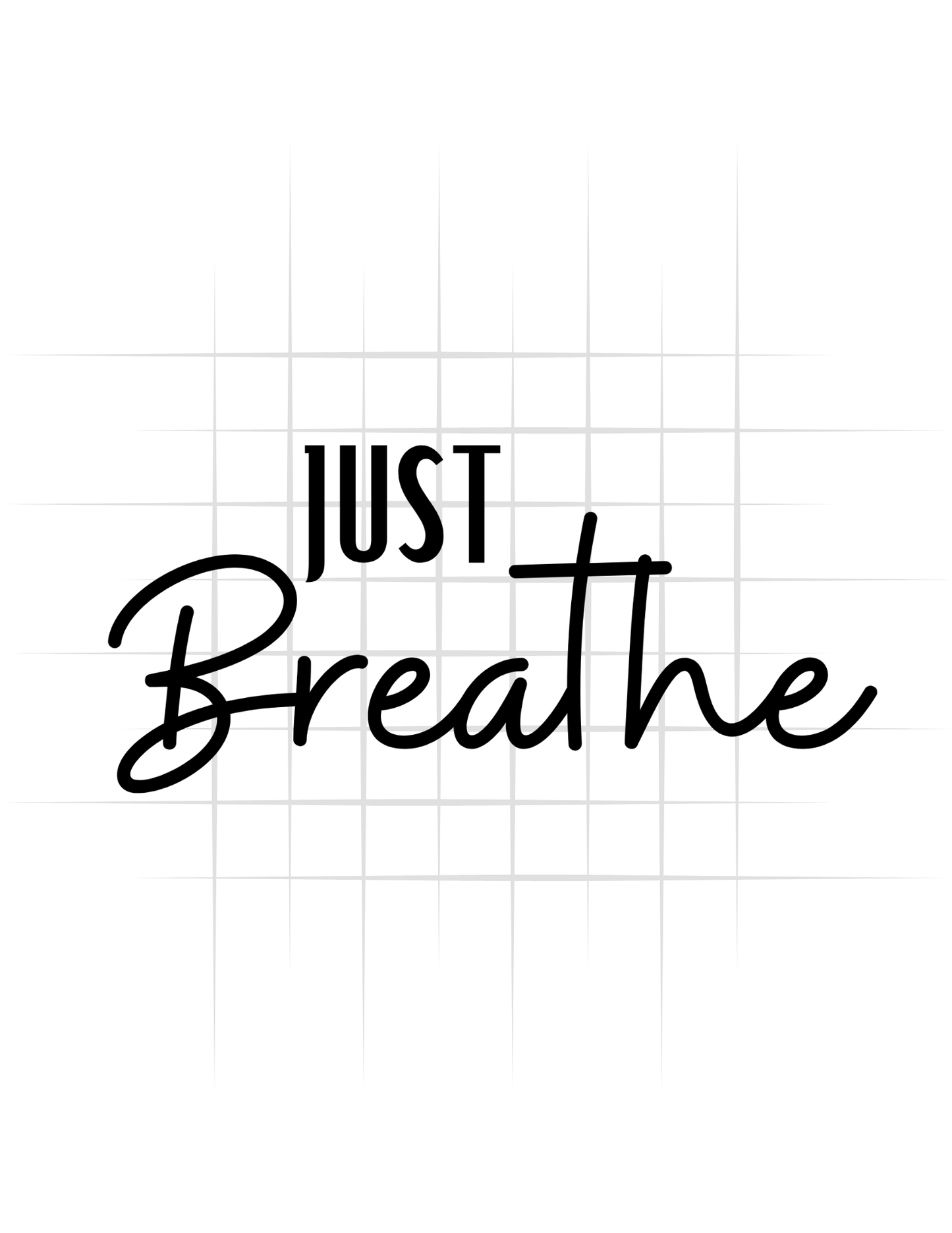 Just Breathe Black Logo Tee With Sleeve Logo