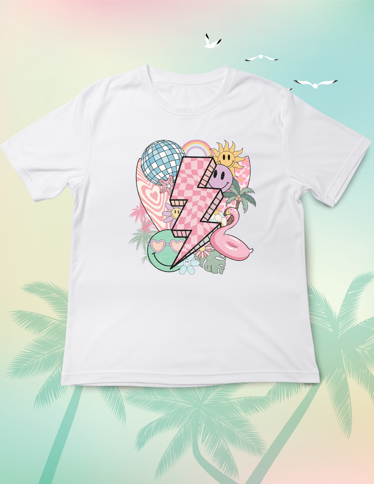 Retro Groovy Style Summer Logo