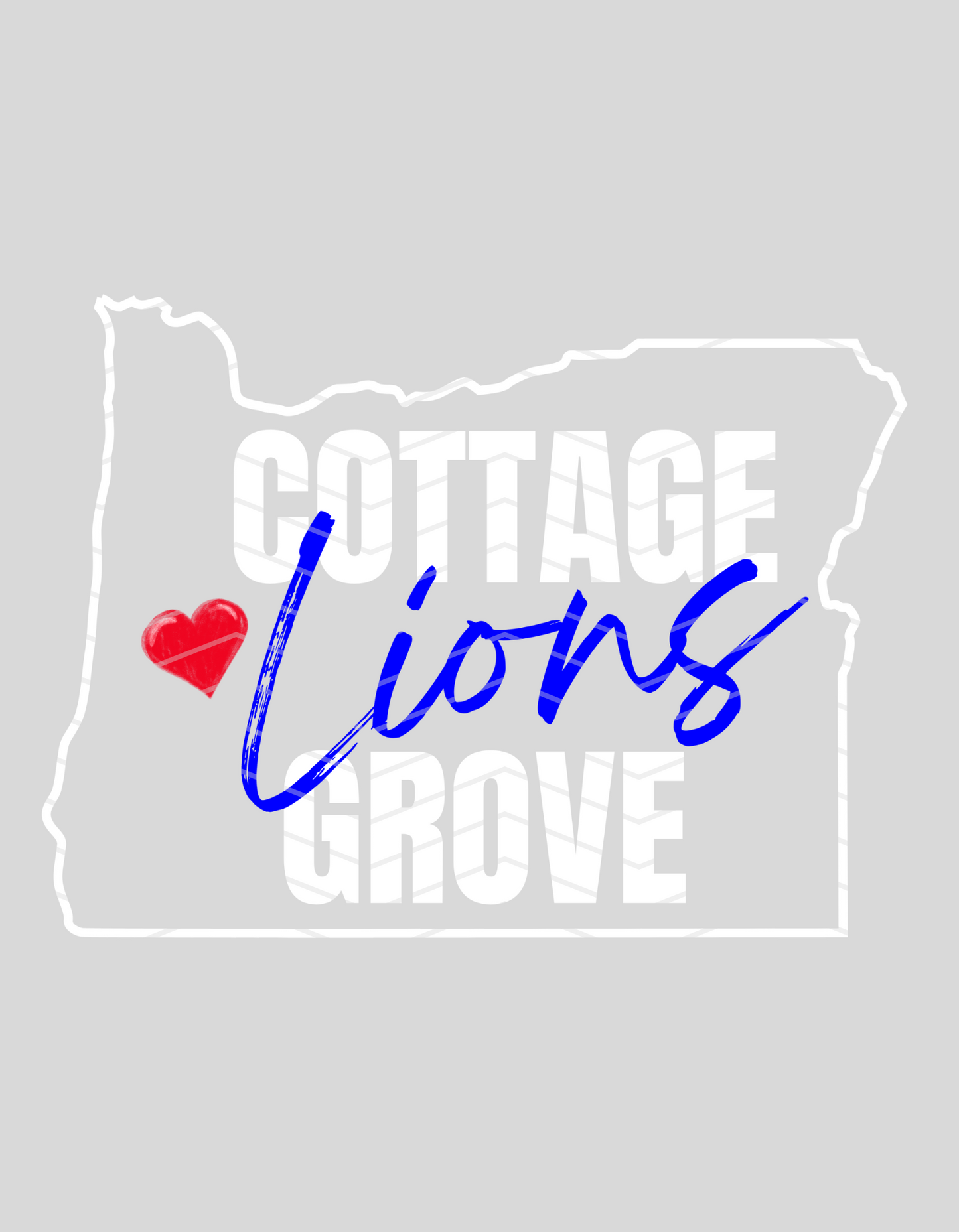 Heart Of Oregon Cottage Grove Lions In Blue Logo!