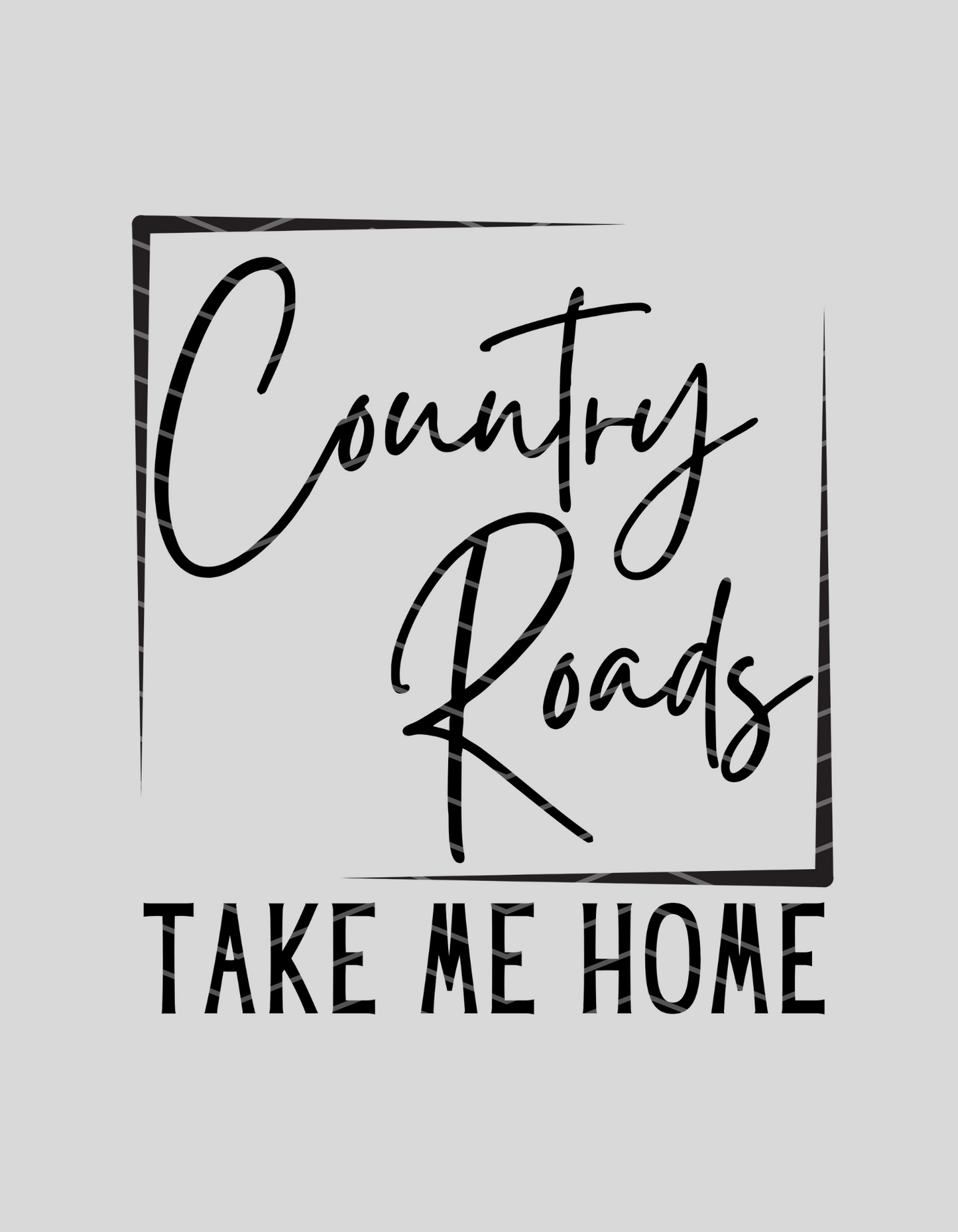 Country Roads Take Me Home Black Logo