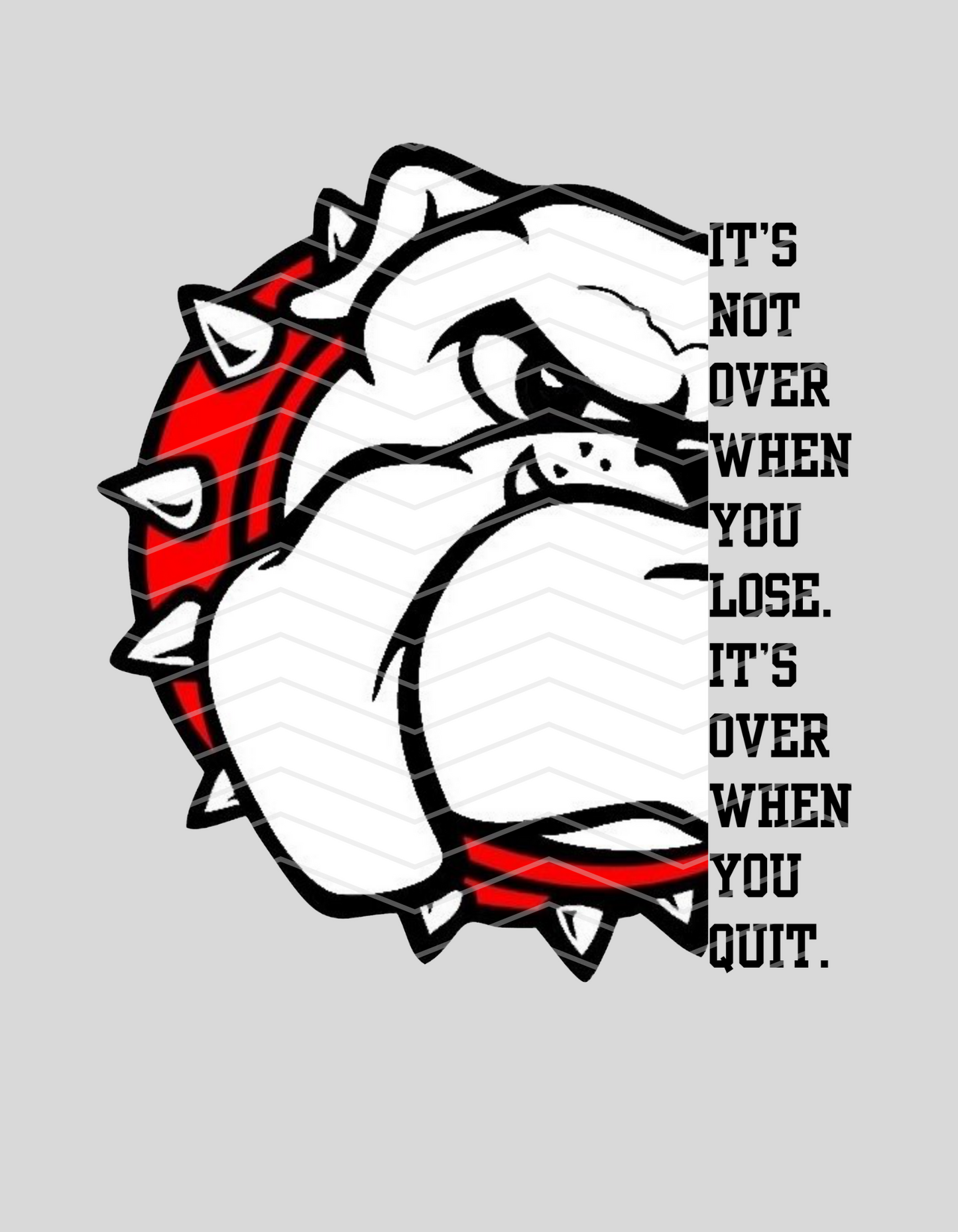 It's Not Over Bulldogs Logo-Black
