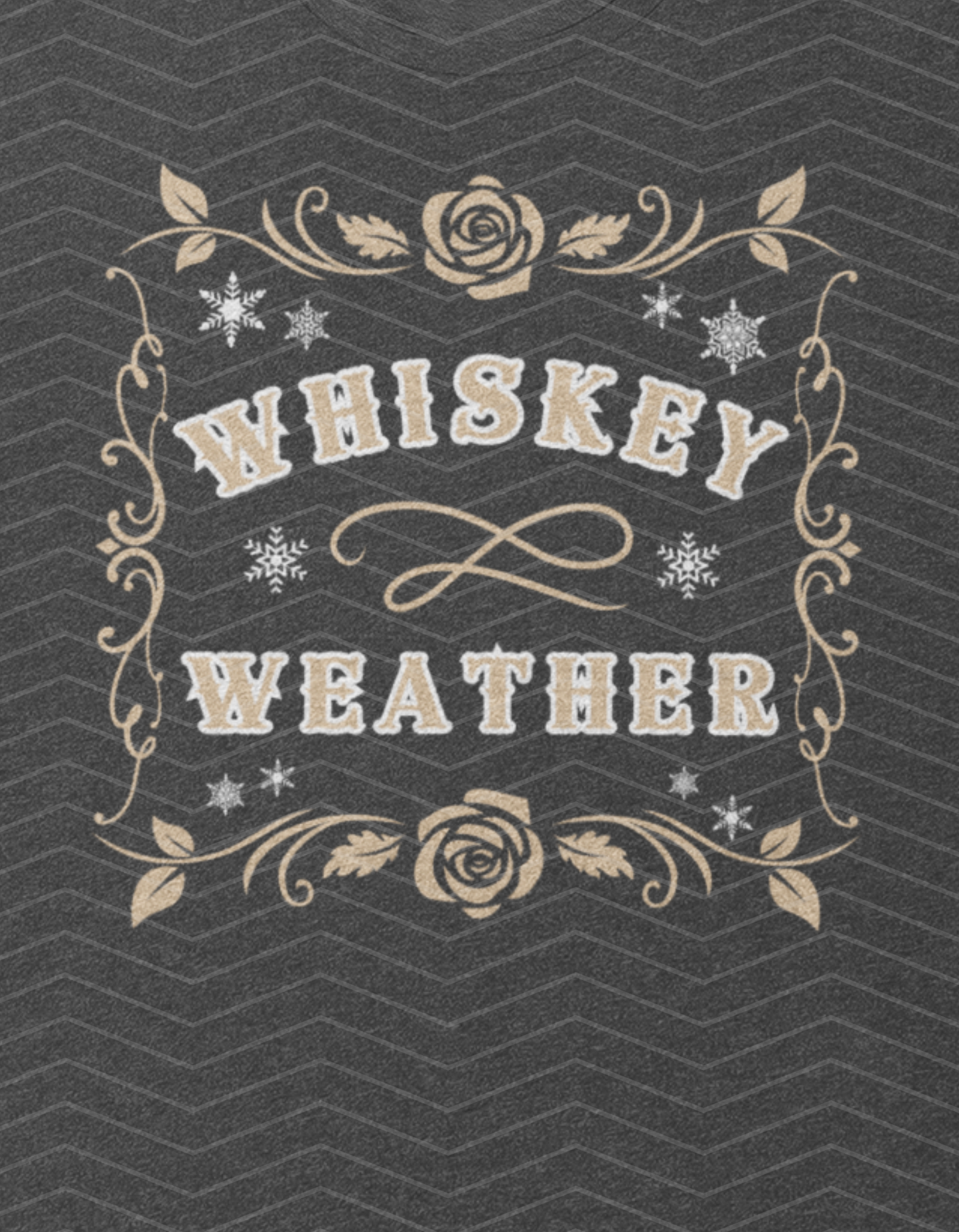 Whiskey Weather in tan and white